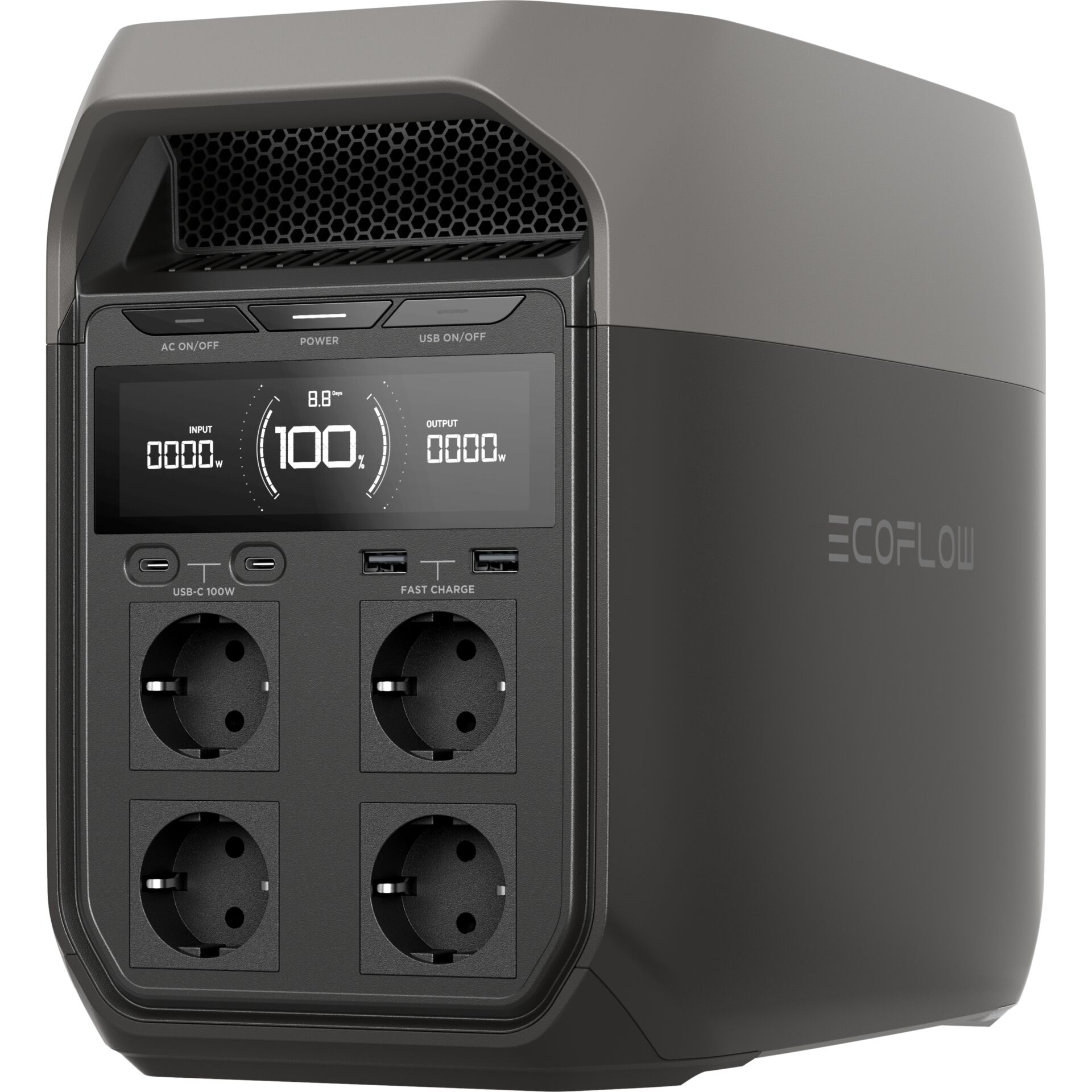 EcoFlow DELTA 3 Lithium-Powerstation 1024 Wh – LiFePO4, 1800 W, IP65