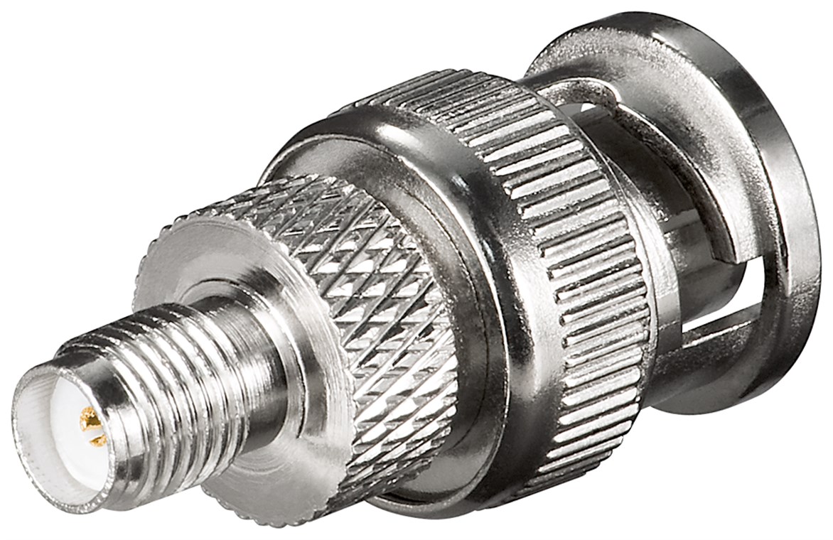 Goobay SMA-Buchse > BNC-Stecker - mit vergoldeten Kontakten, für RG 174/U-Kabel