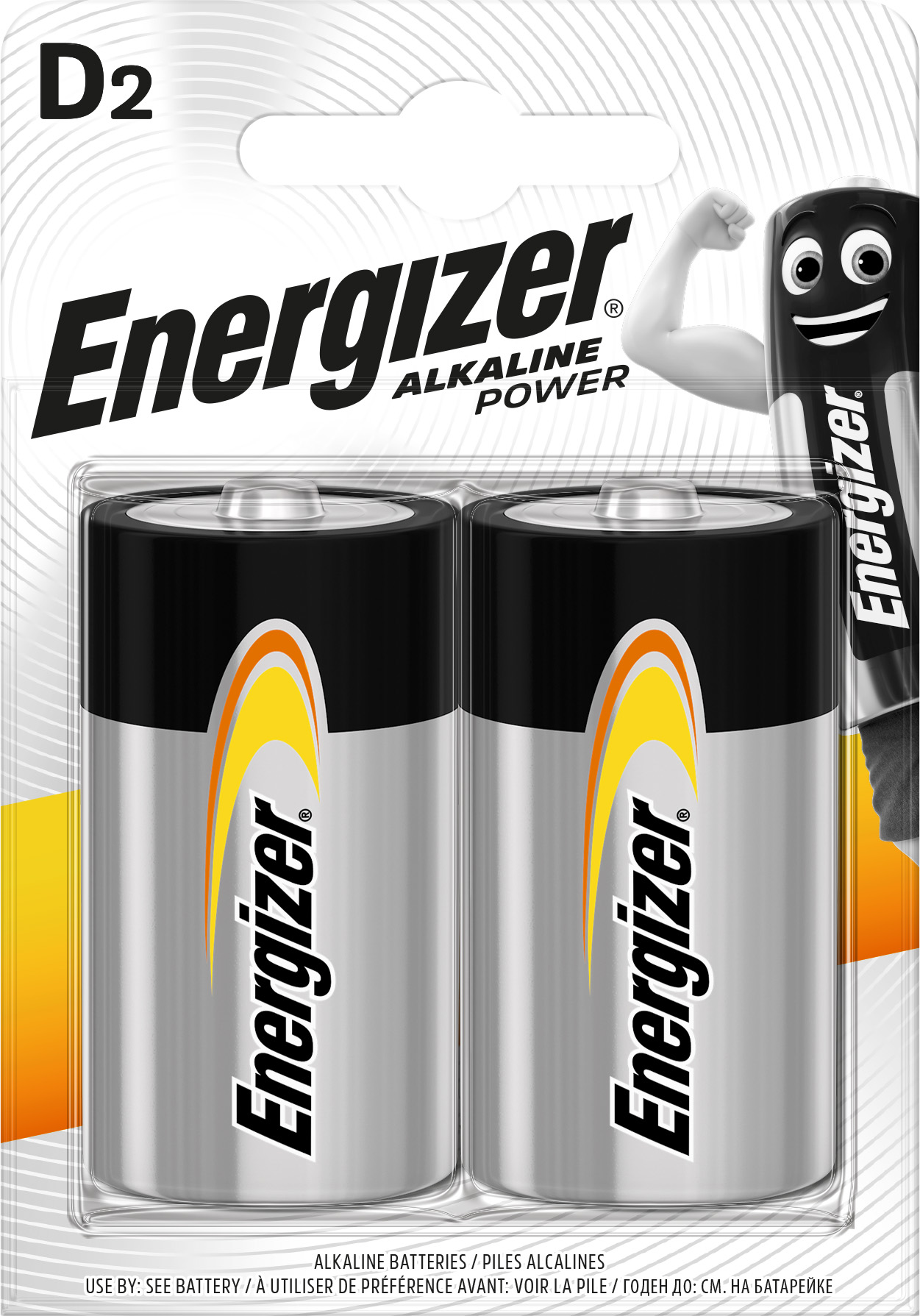 Energizer Batterie Alkaline, Mono, D, LR20, 1.5V Alkaline Power, Retail Blister (2-Pack)