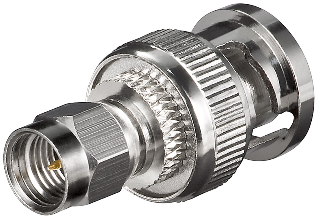 Goobay SMA-Stecker > BNC-Stecker - mit vergoldetem Kontakt für RG 174/U-Kabel
