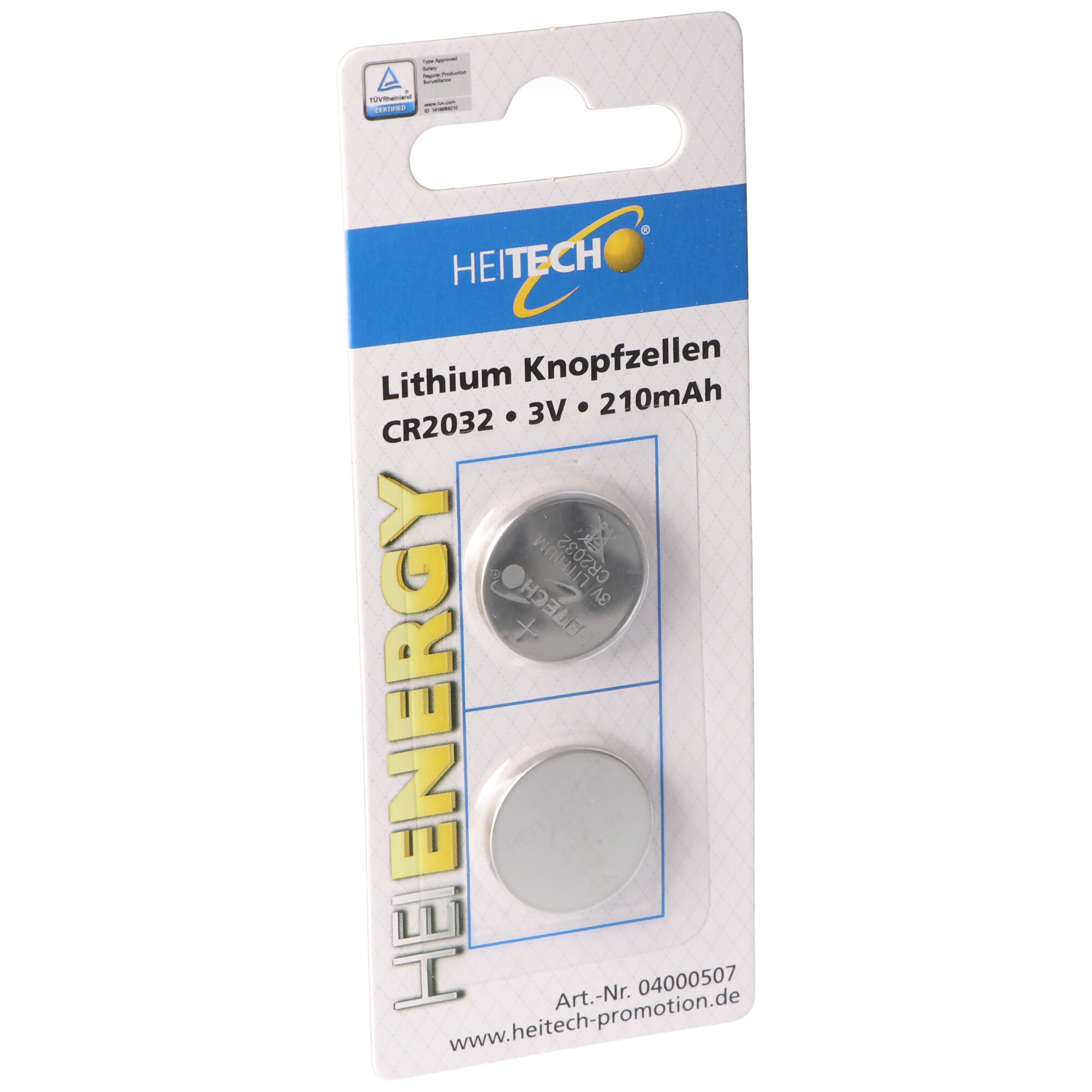 CR2032 Lithium Batterie im praktischen 2er-Set, Lithium Knopfzelle CR2032, 3V
