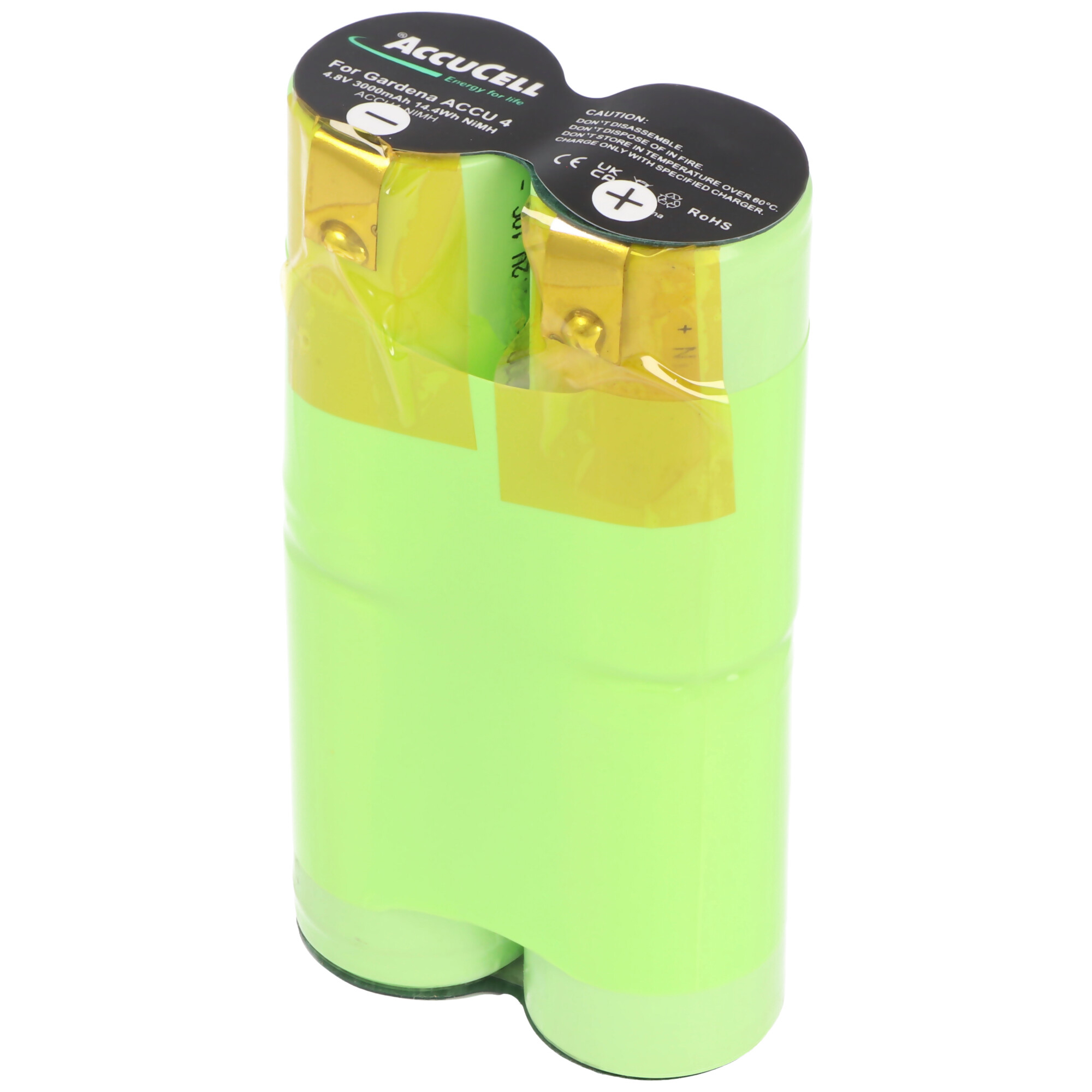 Gardena ACCU4 Akku passend für Gardena 4,8 Volt, 6,3 und 4,8mm Kontakte, NiMH Akku 3000mAh