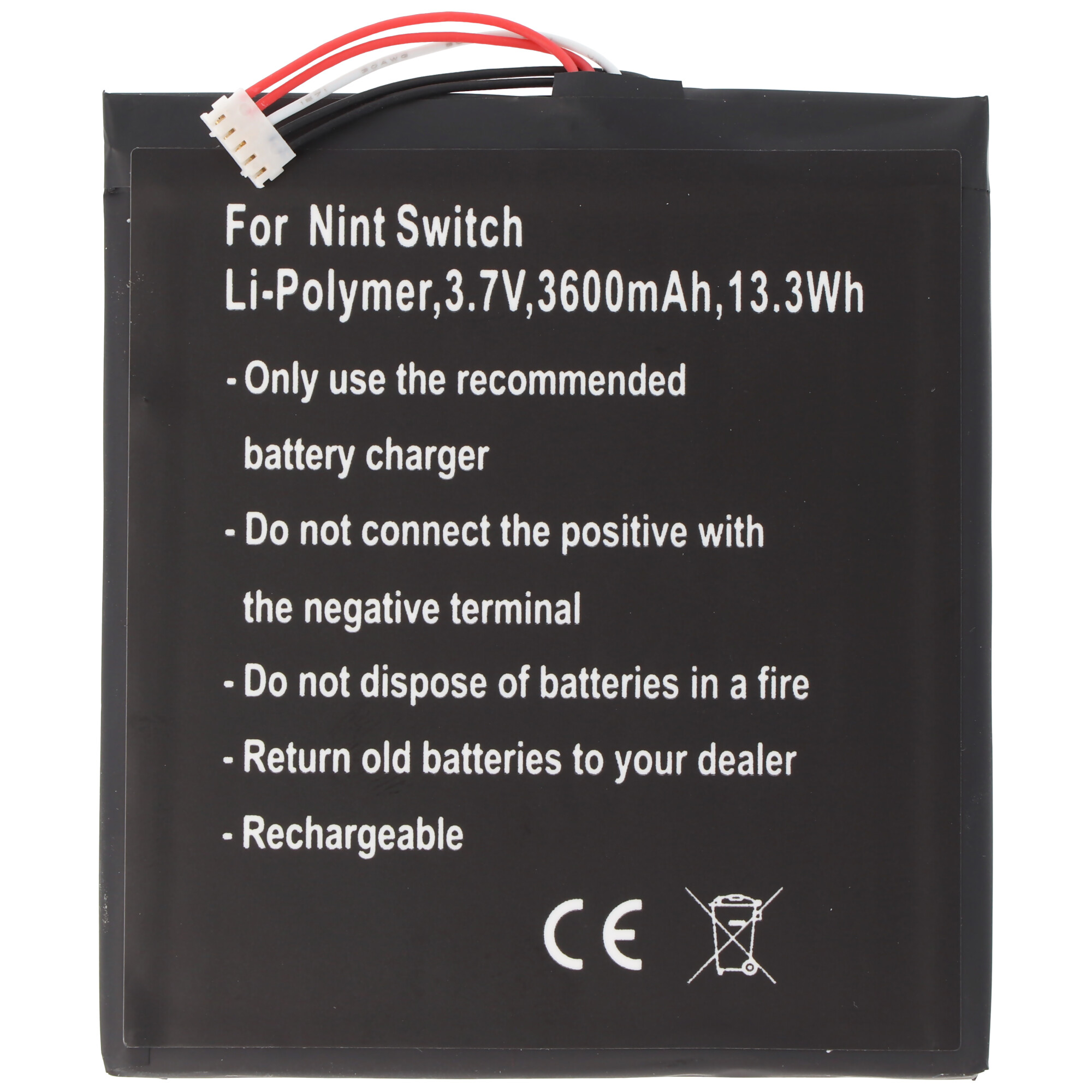 Akku passend für Nintendo Switch, Li-Polymer, 3,7V, 3600mAh, 13,3Wh