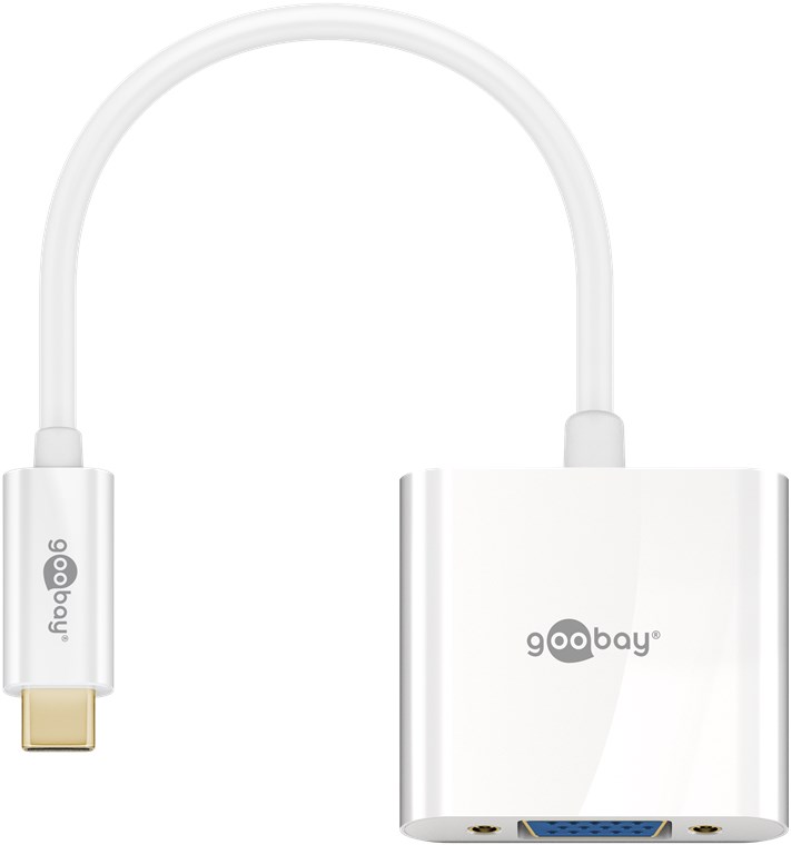 Goobay USB-C™-Adapter VGA, weiß - USB-C™-Stecker > VGA-Buchse (15-polig)