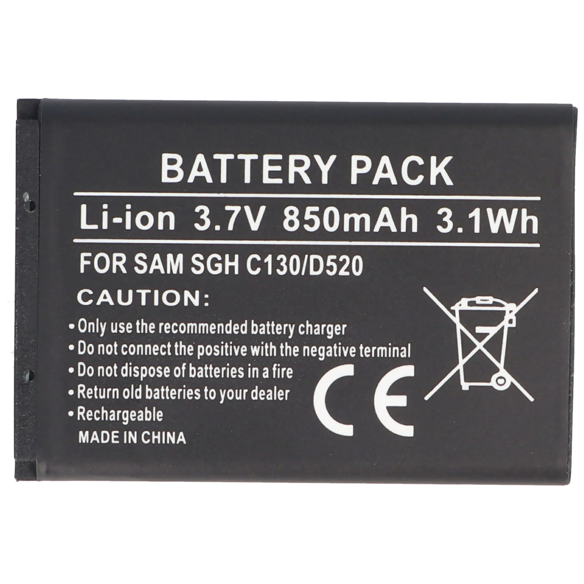 AccuCell Akku passend für Samsung SGH-X150, BST3108BEC /STD