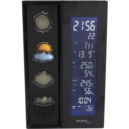 WS 6650 - Moderne Wetterstation mit farbig leuchtenden Wettersymbolen