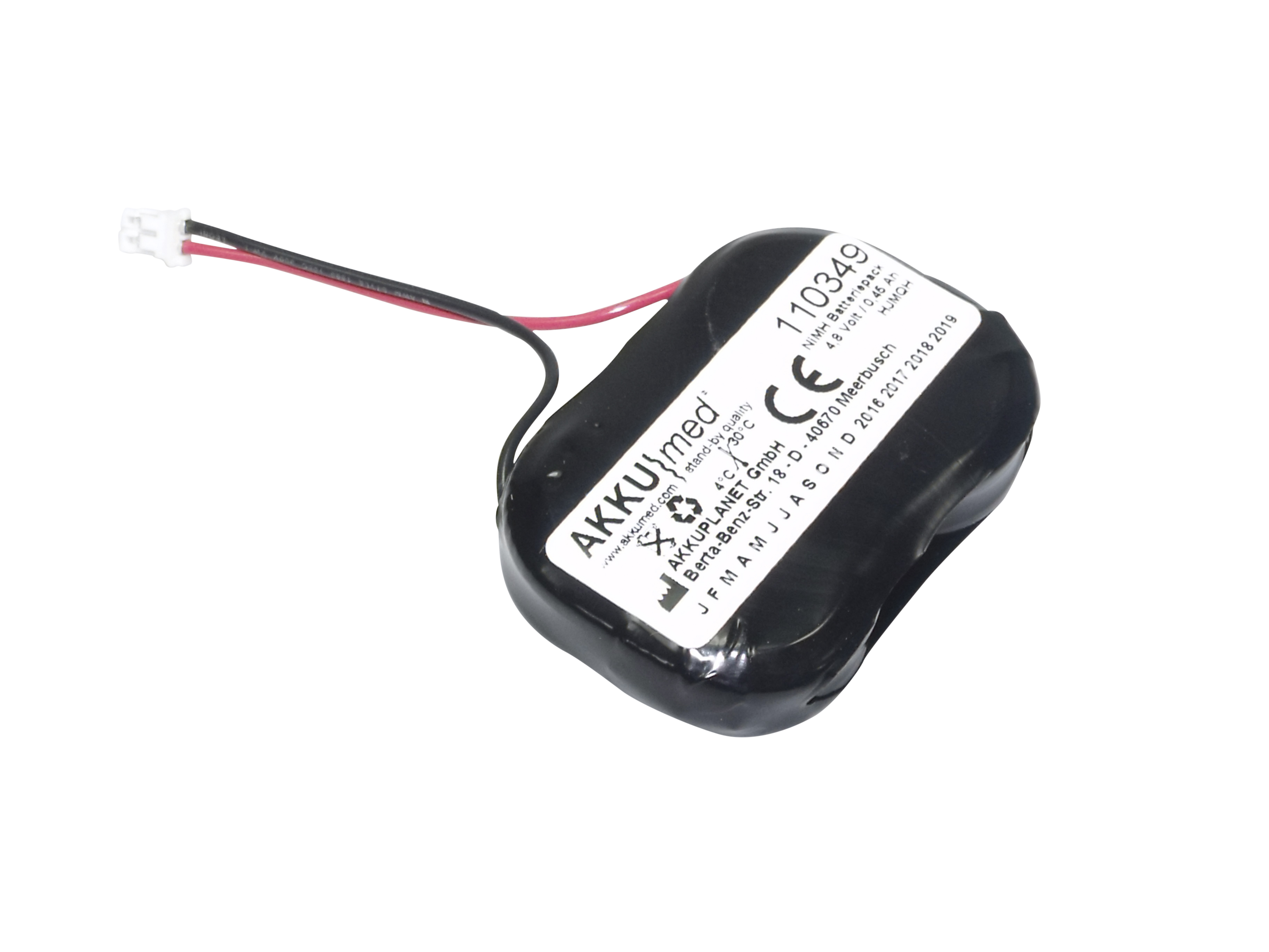 NiMH Akku passend für Covidien/ Aerogen Aeroneb Pro Typ AP0200 4,8 Volt 0,45 Ah CE Konform