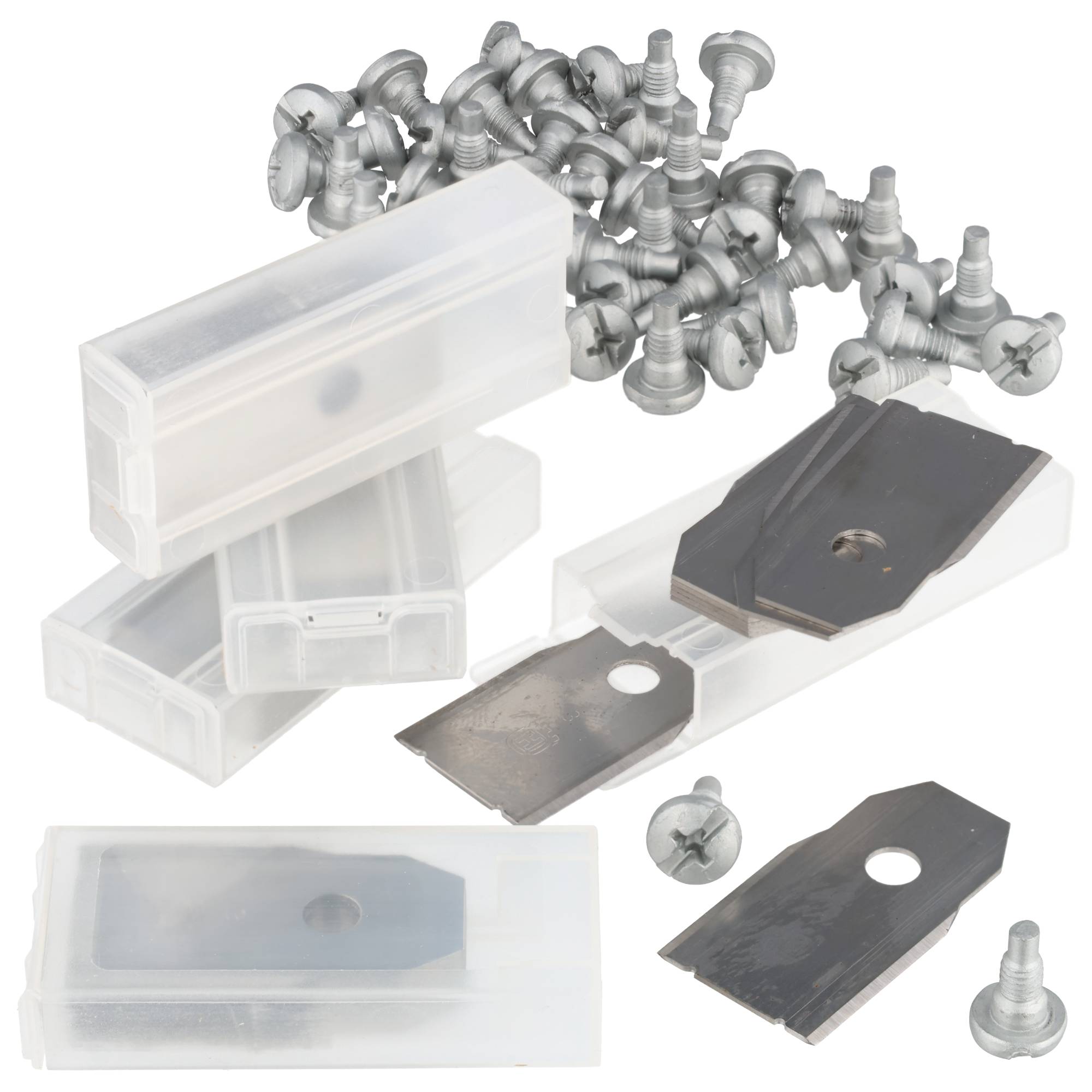 Husqvarna Automower Ersatz-Messer-Klingen, extra dick 0,6mm, Stahl Carbon, für Mähroboter 45er Set