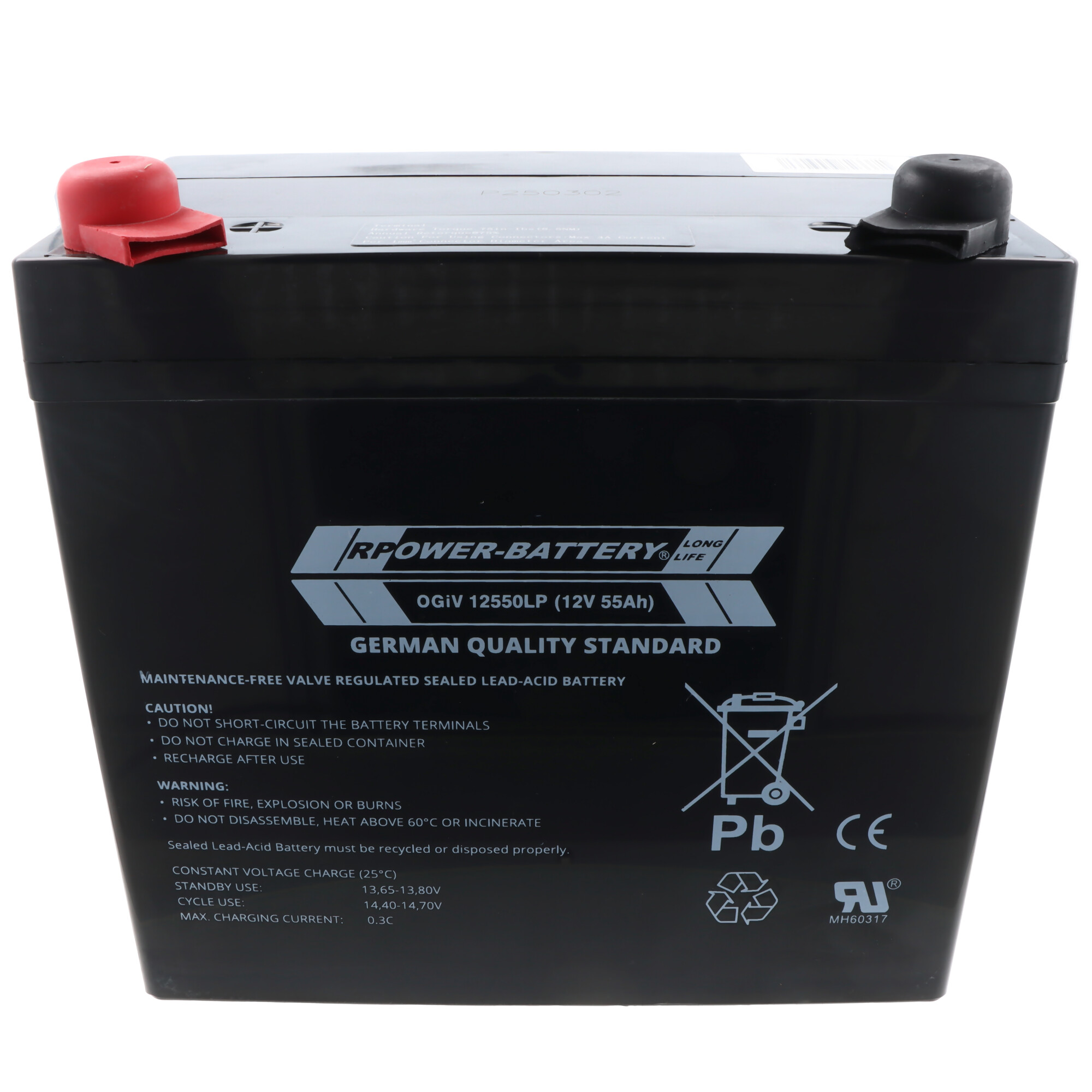 RPower OGiV 12550LP 12V 55Ah Long Life Bleiakku AGM Blei Gel Akku