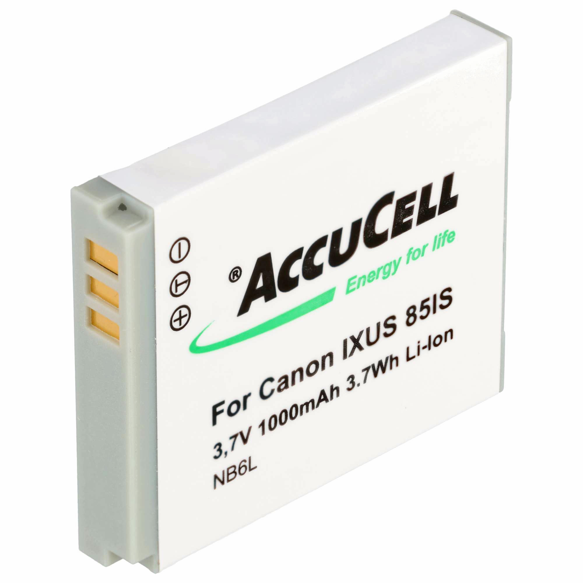 AccuCell Akku passend für Canon IXUS 85IS, NB-6L Akku