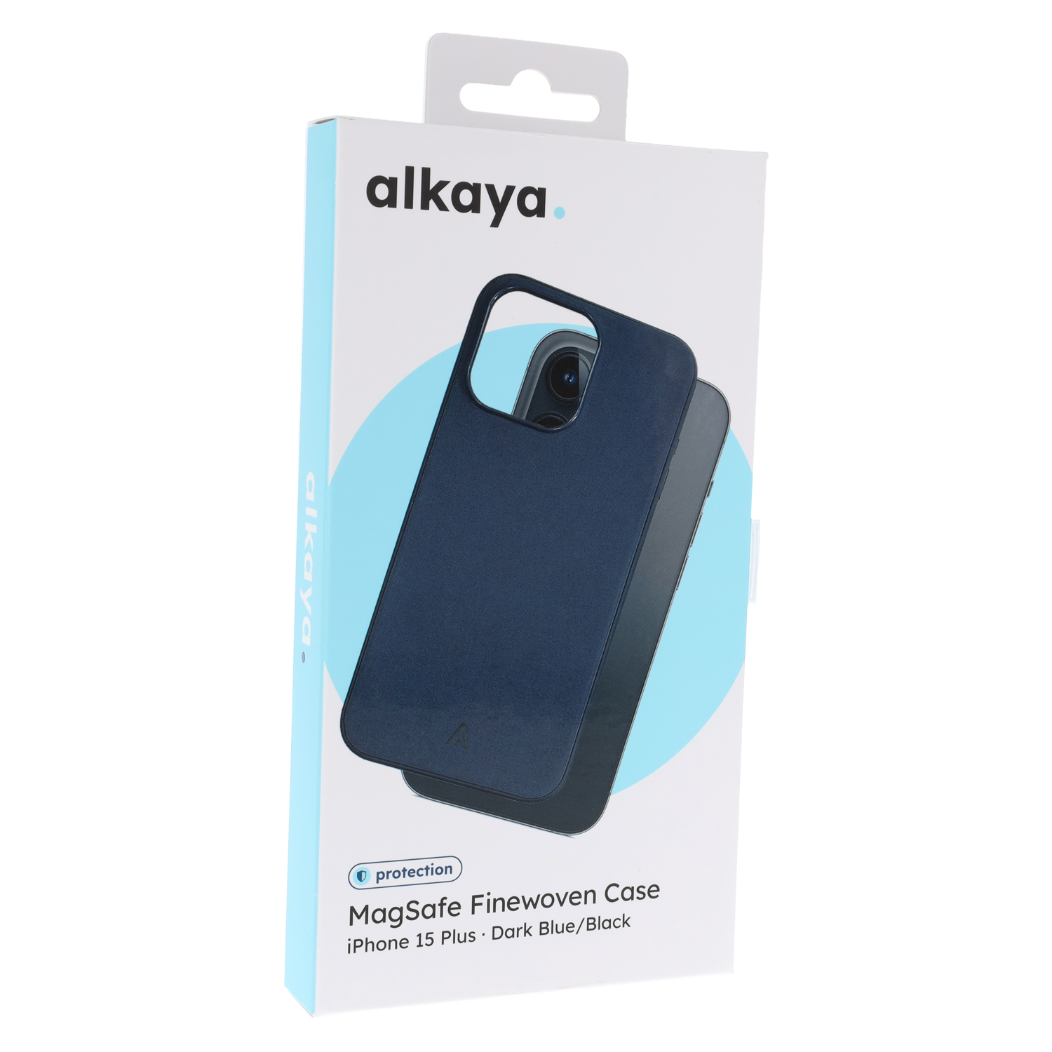 alkaya. LUCID MagSafe kompatible Finewoven Schutzhülle für iPhone 15 Plus – Dunkelblau