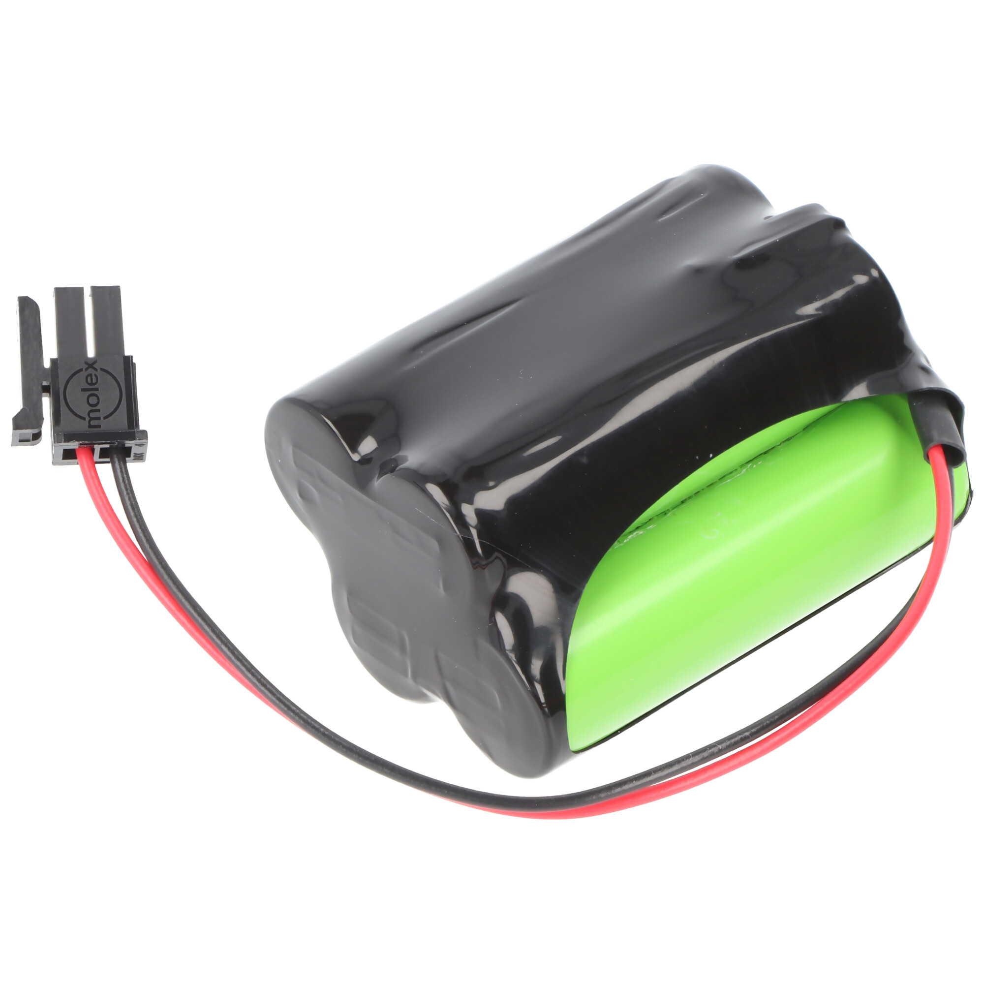 Notleuchtenakku NiMH 4,8V 1500mAh F2+2 Mignon AA mit 150mm Kabel & Stecker ersetzt Inotec 890014