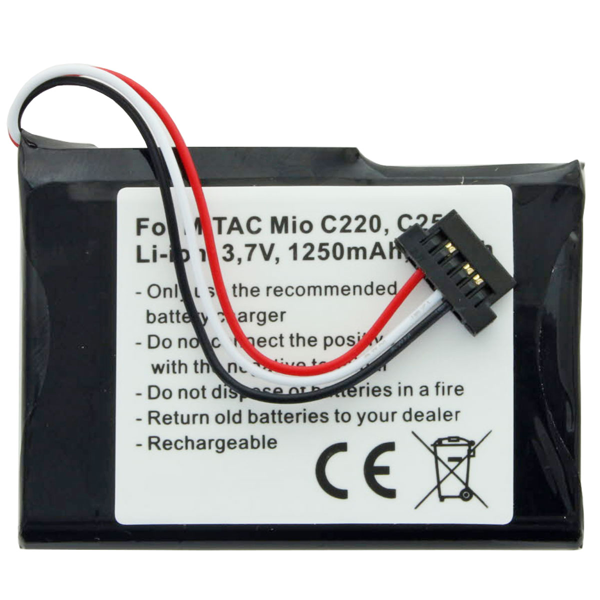 AccuCell Akku passend für Mitac Mio E4MT081202B12 Akku