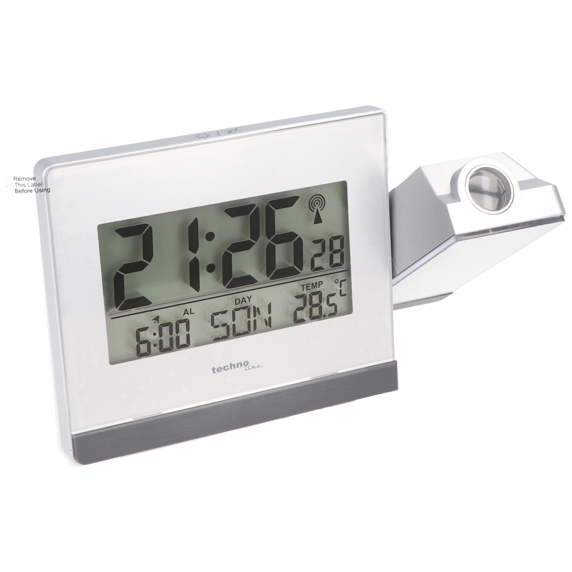 WT 538 moderner, eleganter Funk Projektionswecker mit Netzteil