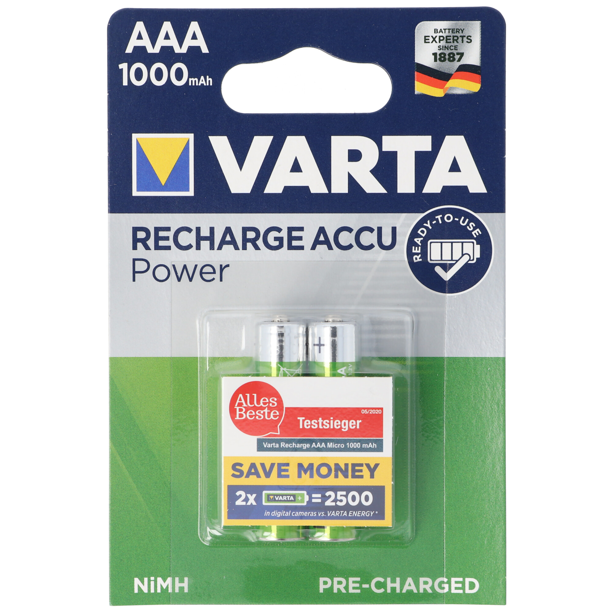 Varta 5703 Ready2Use Accu Micro 1000mAh 2er Pack