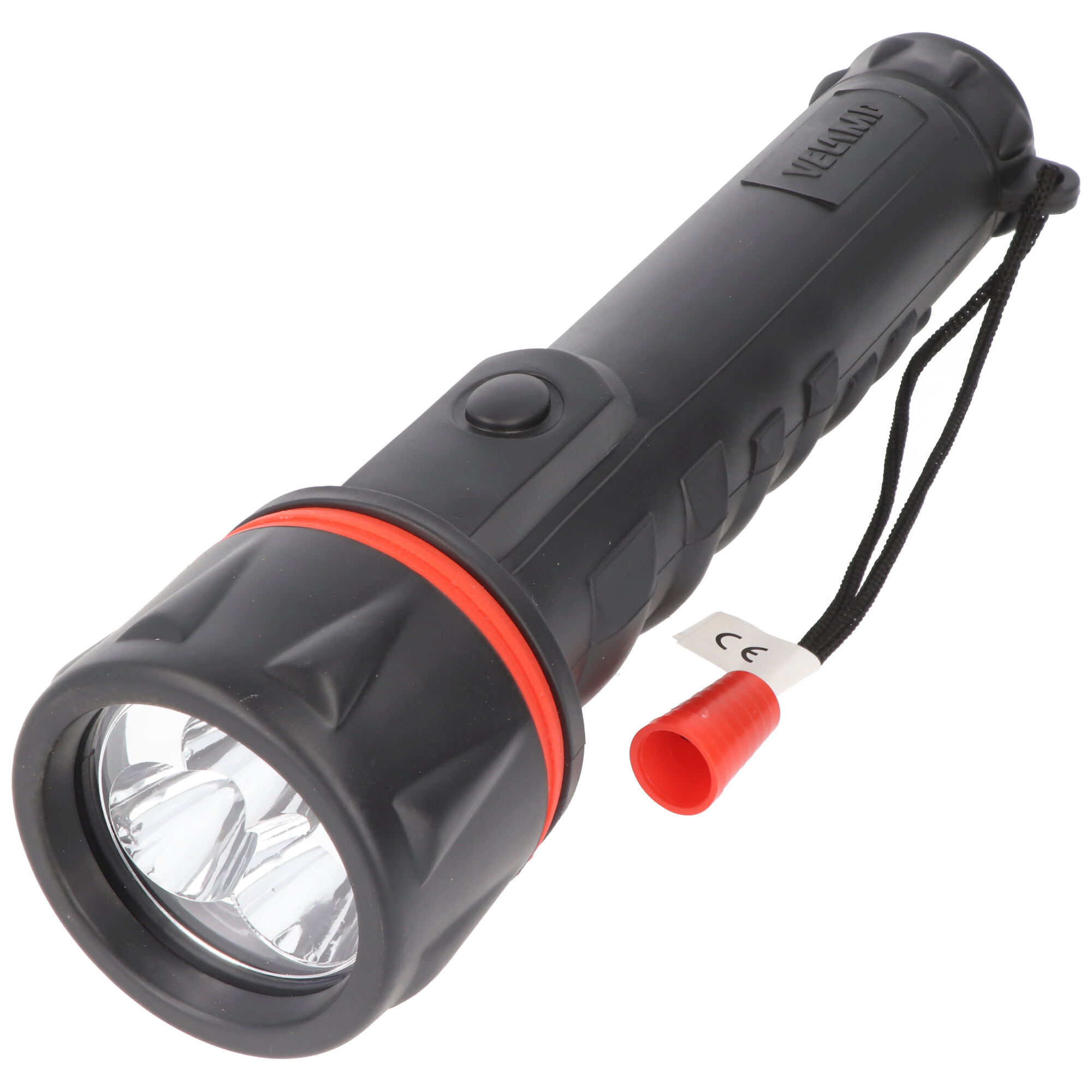 Velamp LED Gummi-Taschenlampe, 3 LEDs, wasserdicht, mit Handschlaufe, inklusive Batterien
