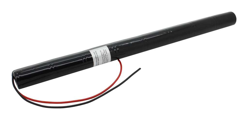 Notleuchtenakku NiMH 9,6V 1800mAh L1x8 Sub-C mit 200mm Kabel einseitig