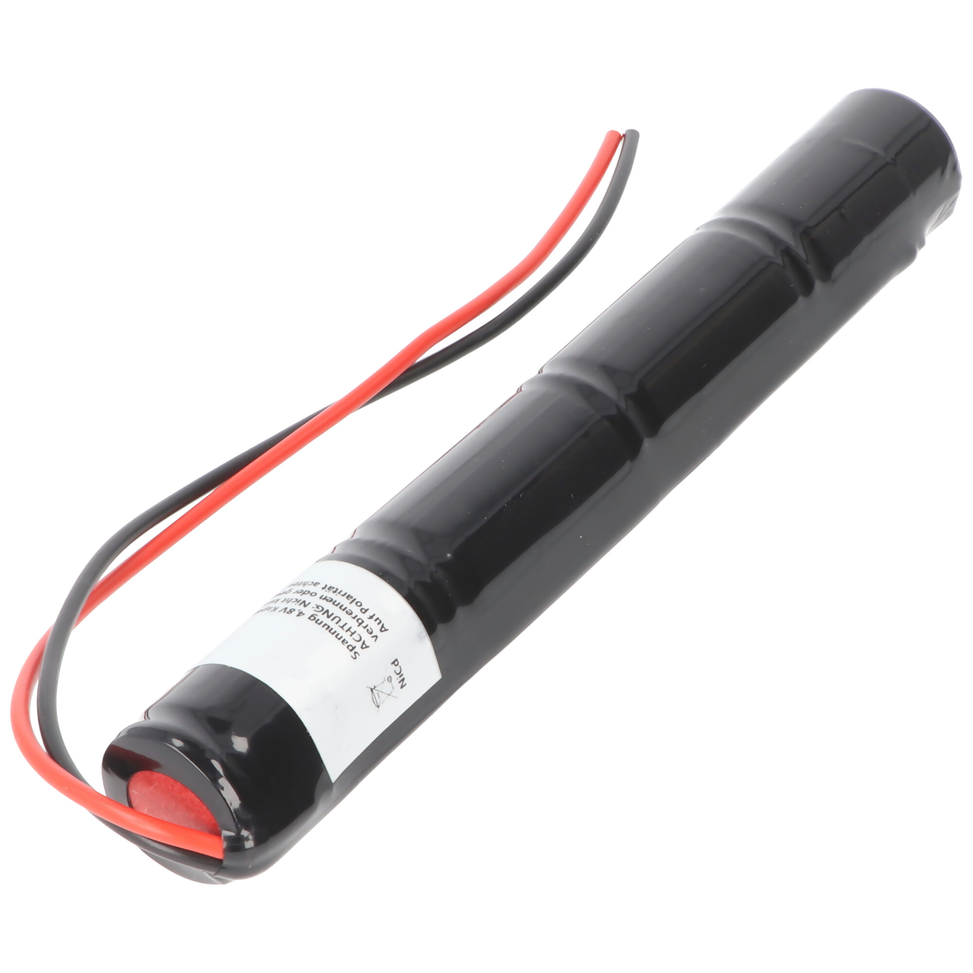 Notleuchtenakku NiMH 4,8V 1800mAh L1x4 Sub-C mit 200mm Kabel einseitig passend für 4,8 V Akku
