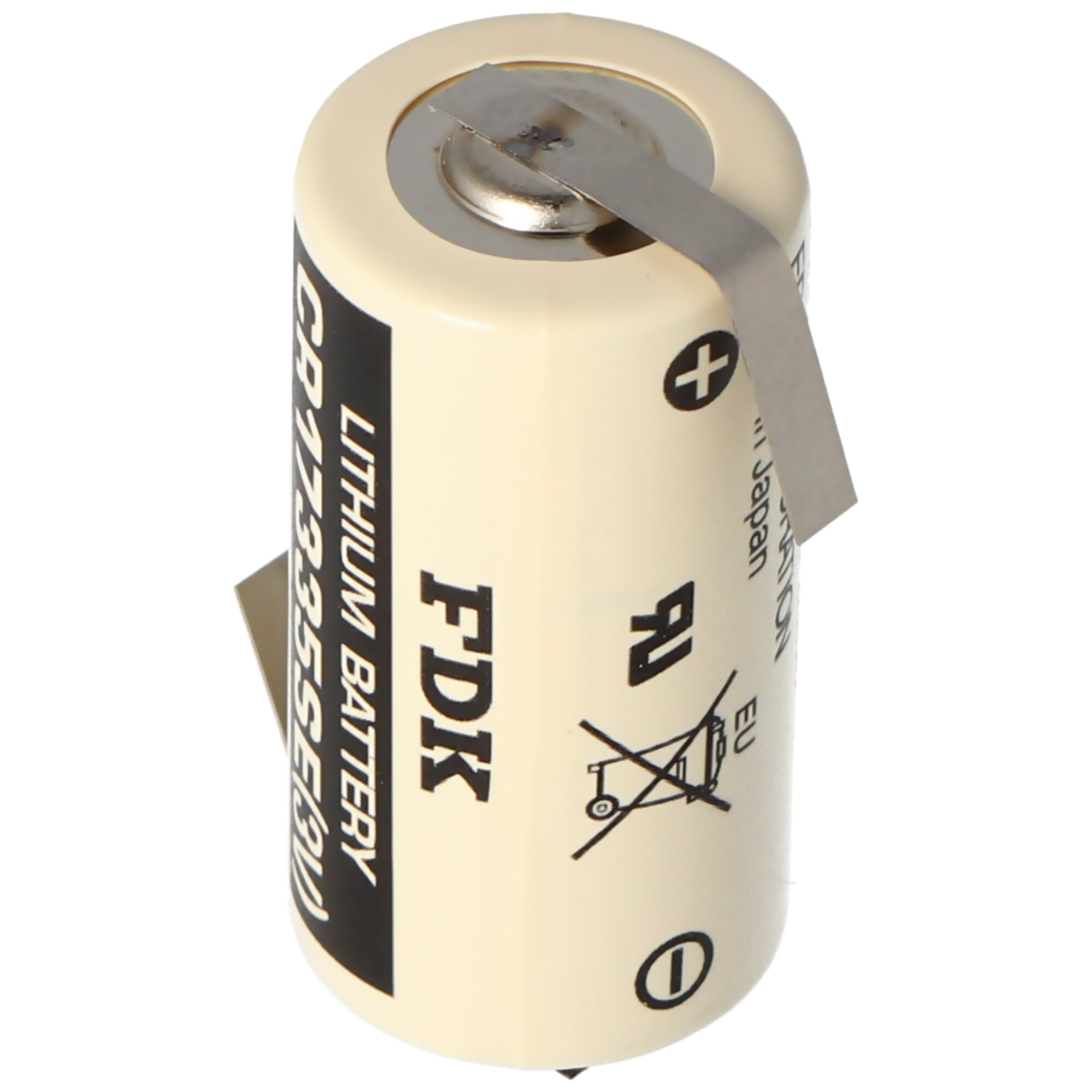 Sanyo Lithium Batterie CR17335 SE Size 2/3A, mit Lötfahne Z-Form
