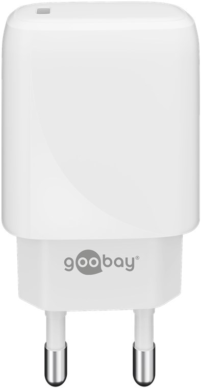Goobay USB-C™ PD Schnellladegerät (20 W) weiß - 1x USB-C™-Anschluss (Power Delivery) - weiß