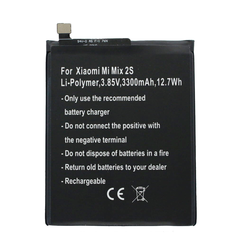 Akku passend für Xiaomi Mi Mix 2S Li-Polymer Akku BM3B 3,85Volt 3300mAh, 12,7Wh, built-in, ohne Werkzeug
