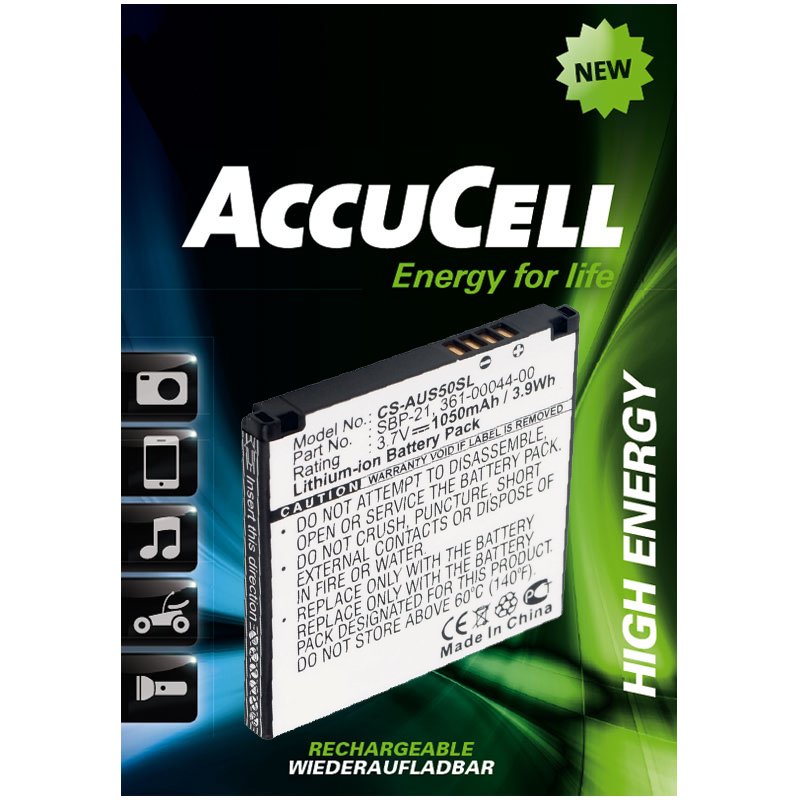 AccuCell Akku passend für Garmin-Asus Nüvifone A50, Garmin Fone