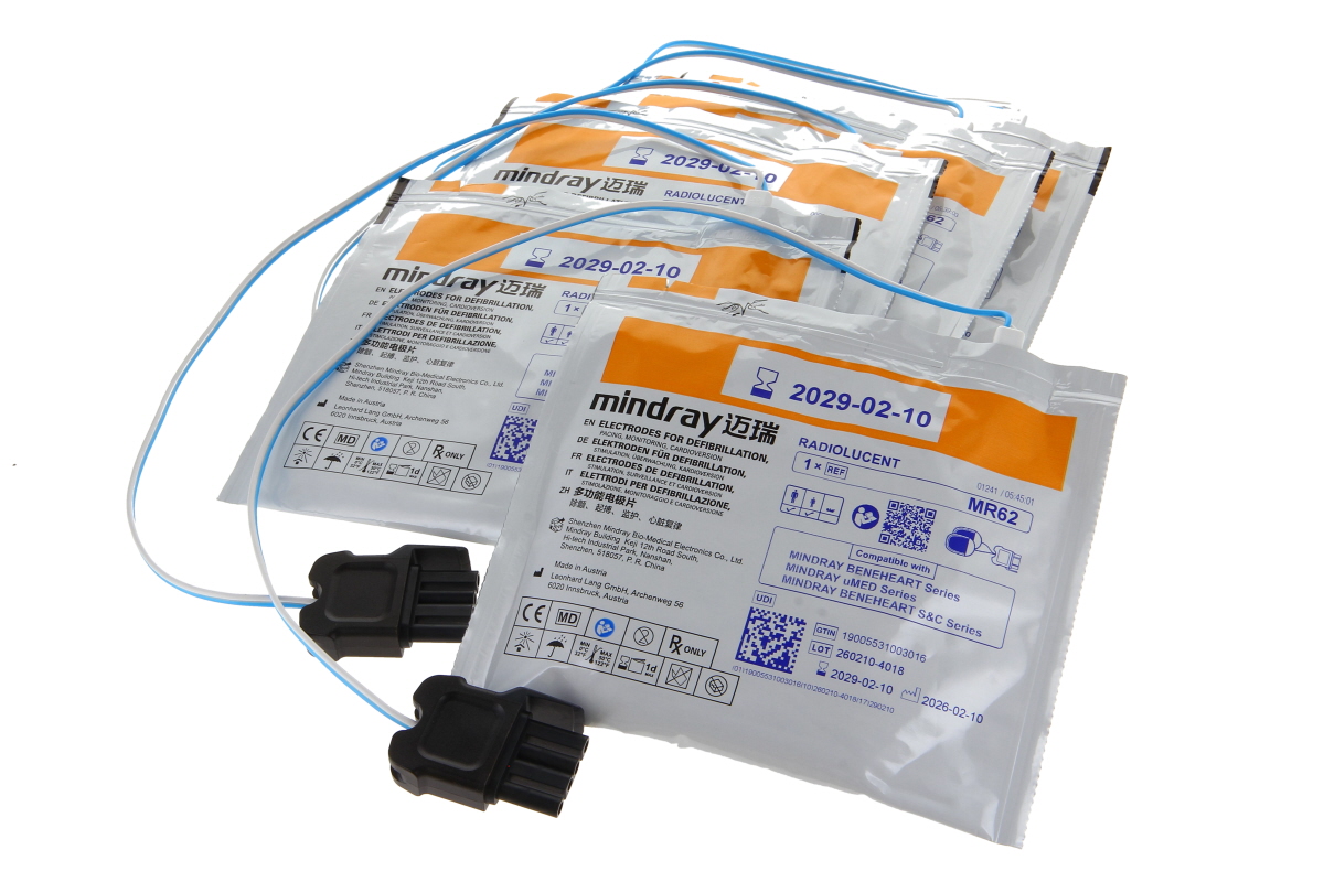 Original Defi-Elektroden/ Pads für Erwachsene passend für Mindray Typ MR62 - 115-035426-00