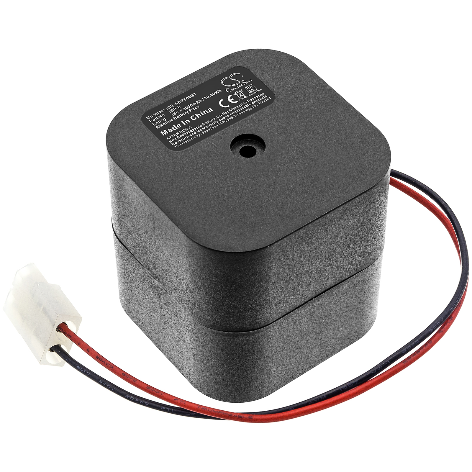 Ersatzbatterie passend für die Alkaline Batterie Alarm Lock LL1 BP-6, 5000mAh