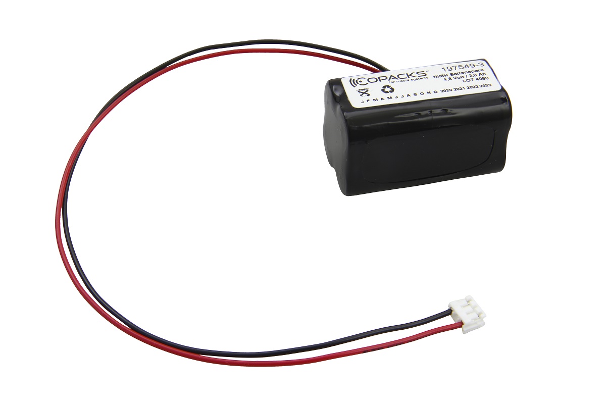 NiMH Akku für Not- und Sicherheitsbeleuchtung 4,8 Volt 2000mAh mit 30cm Kabel