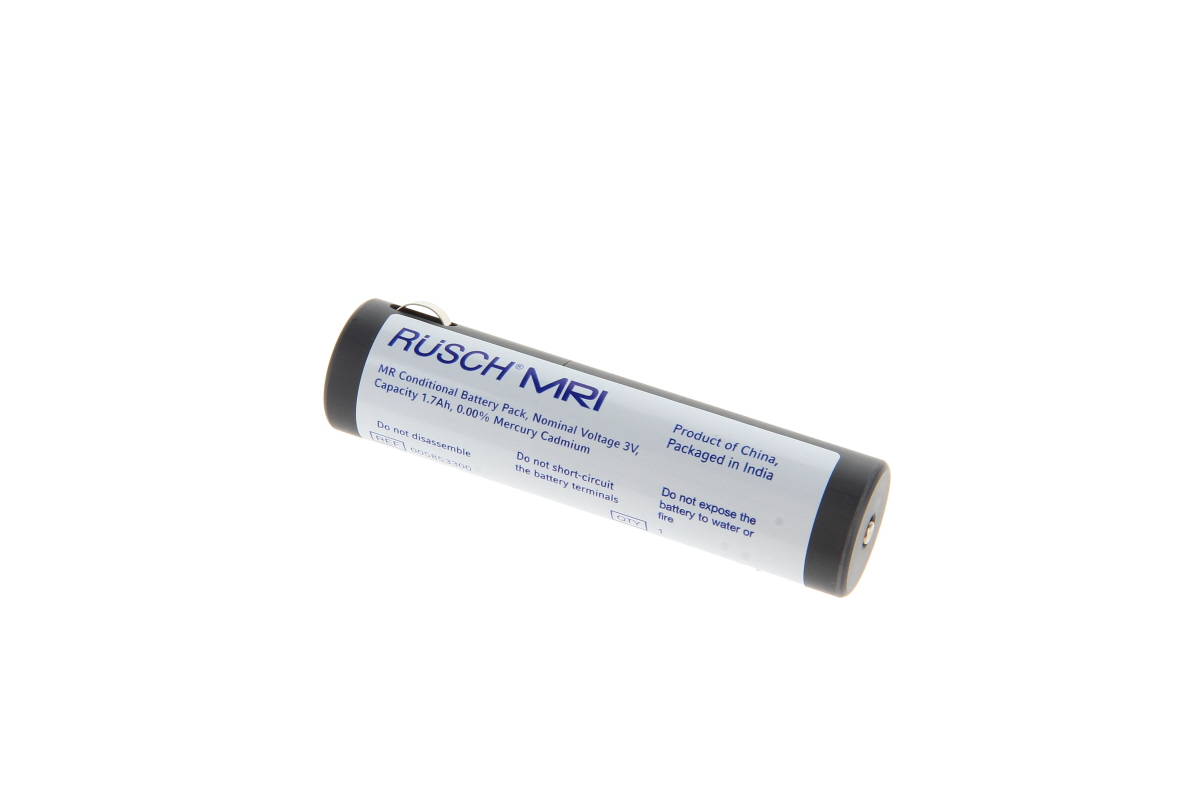 Original Zink Luft Batterie für Rüsch Laryngoskop MRI 05853300 - 3 V 1700 mAh 99x25 mm