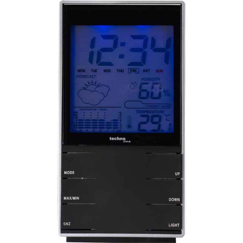 WS 9120 - Klassische Wetterstation mit blauer Hintergrundbeleuchtung