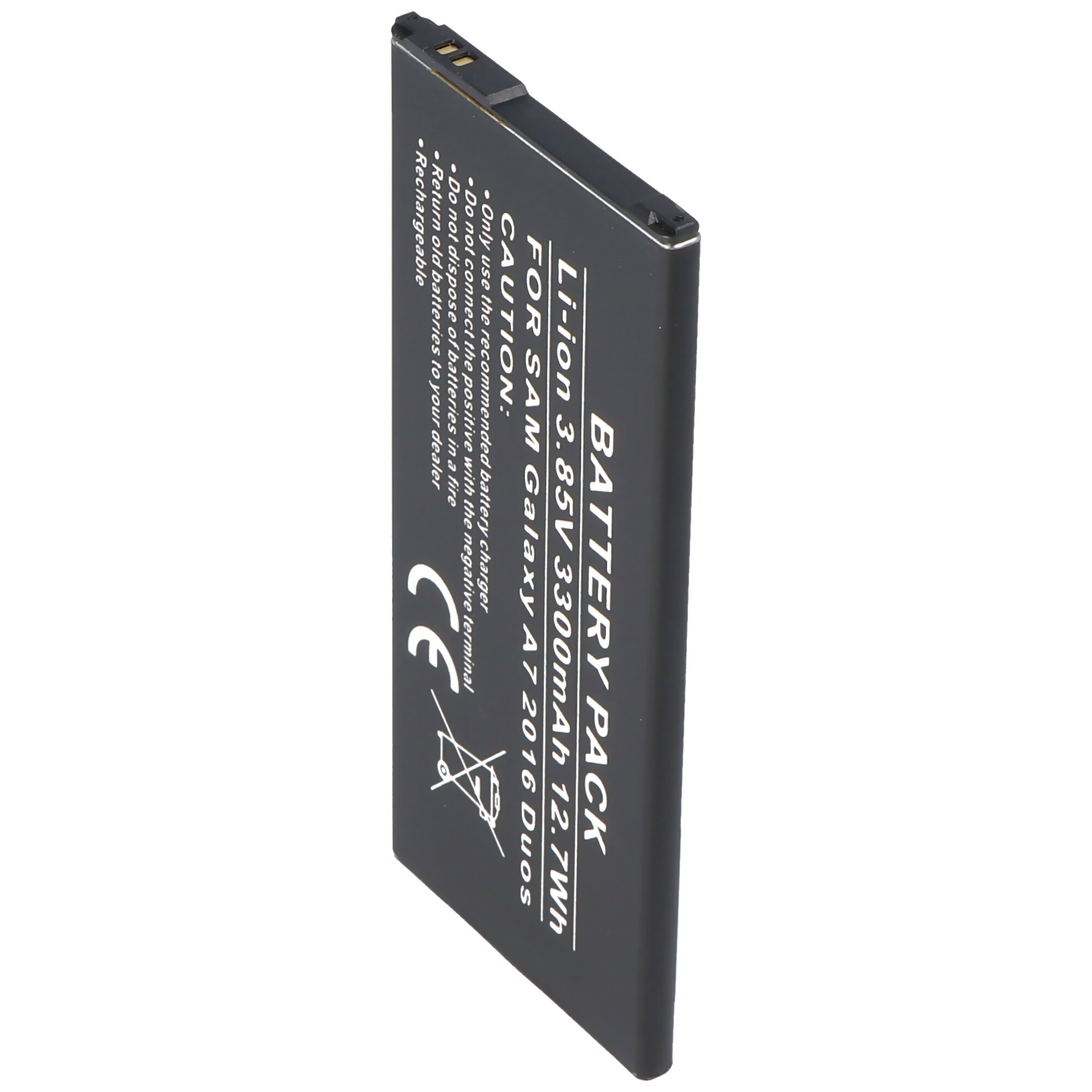 Akku passend für Samsung Galaxy A7 2016 Duos, Li-Ion, 3,85V, 3300mAh, 12,7Wh