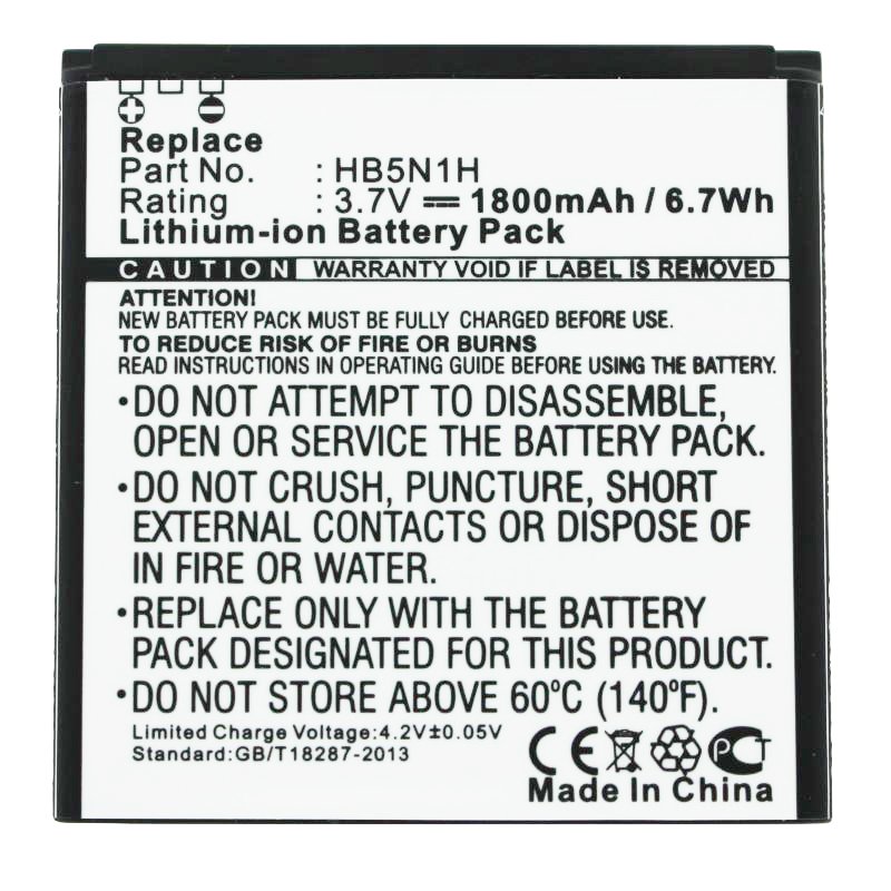 AccuCell Akku passend für Huawei Ascend, Phoenix, HB5N1, HB5N1H 1800mAh