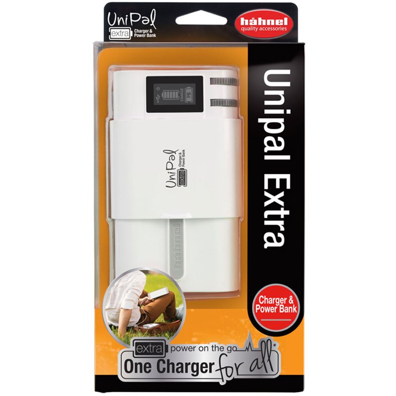 Hähnel UniPal Extra Universal Ladegerät Li-Ion mit Power-Bank