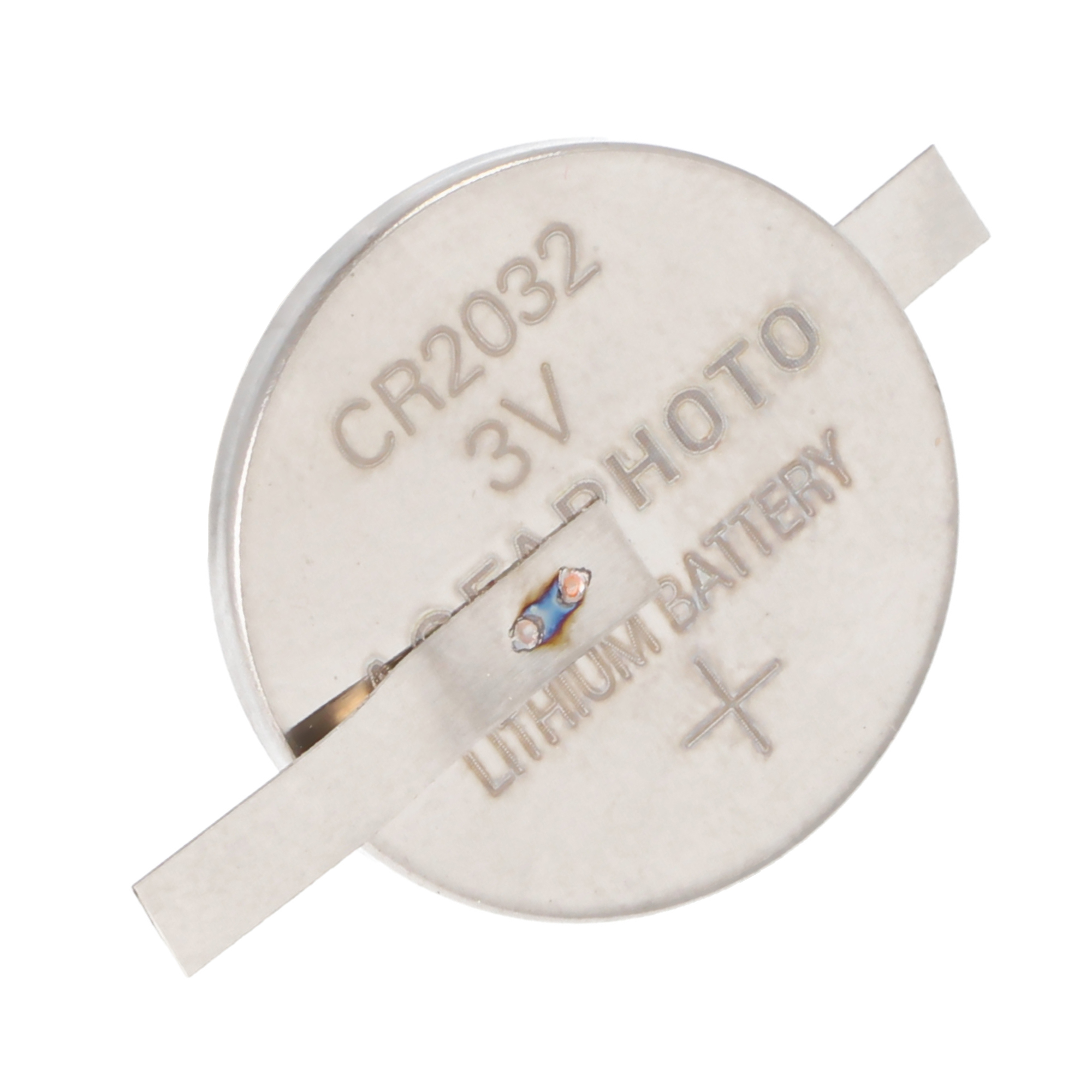 CR2032 Lithium Marken Batterie mit Lötfahnen in Z-Form