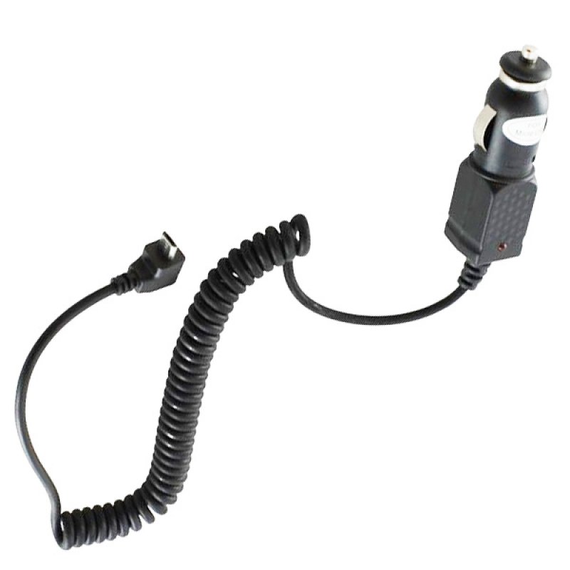 Micro-USB Ladekabel 12 Volt, Ladestrom 1A mit abgewinkeltem Stecker, Kabellänge ca. 1 Meter