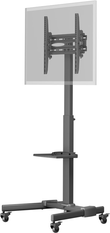 Goobay TV-Präsentationsständer Basic (Größe L) - Halterung für Fernseher oder Monitore zwischen 37 und 70 Zoll, 94-178 cm bis 35 kg