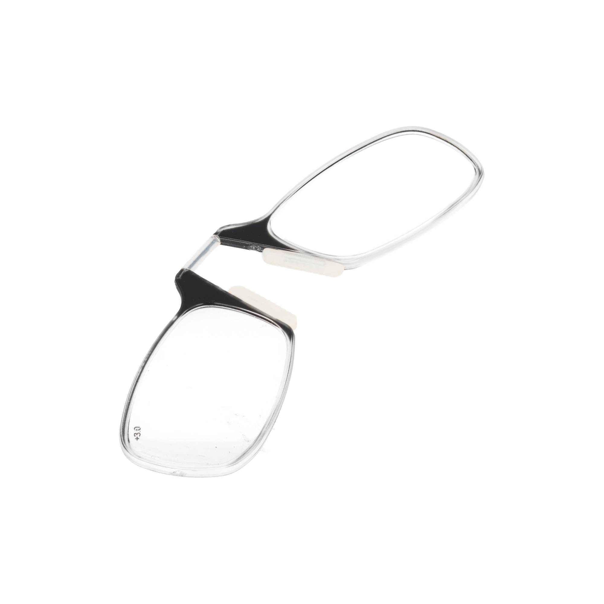 Flexi Zweitlesebrille als ideale Lesehilfe für unterwegs, ultraflach und flexibel, mit Klebepad zum Befestigen am Smartphone