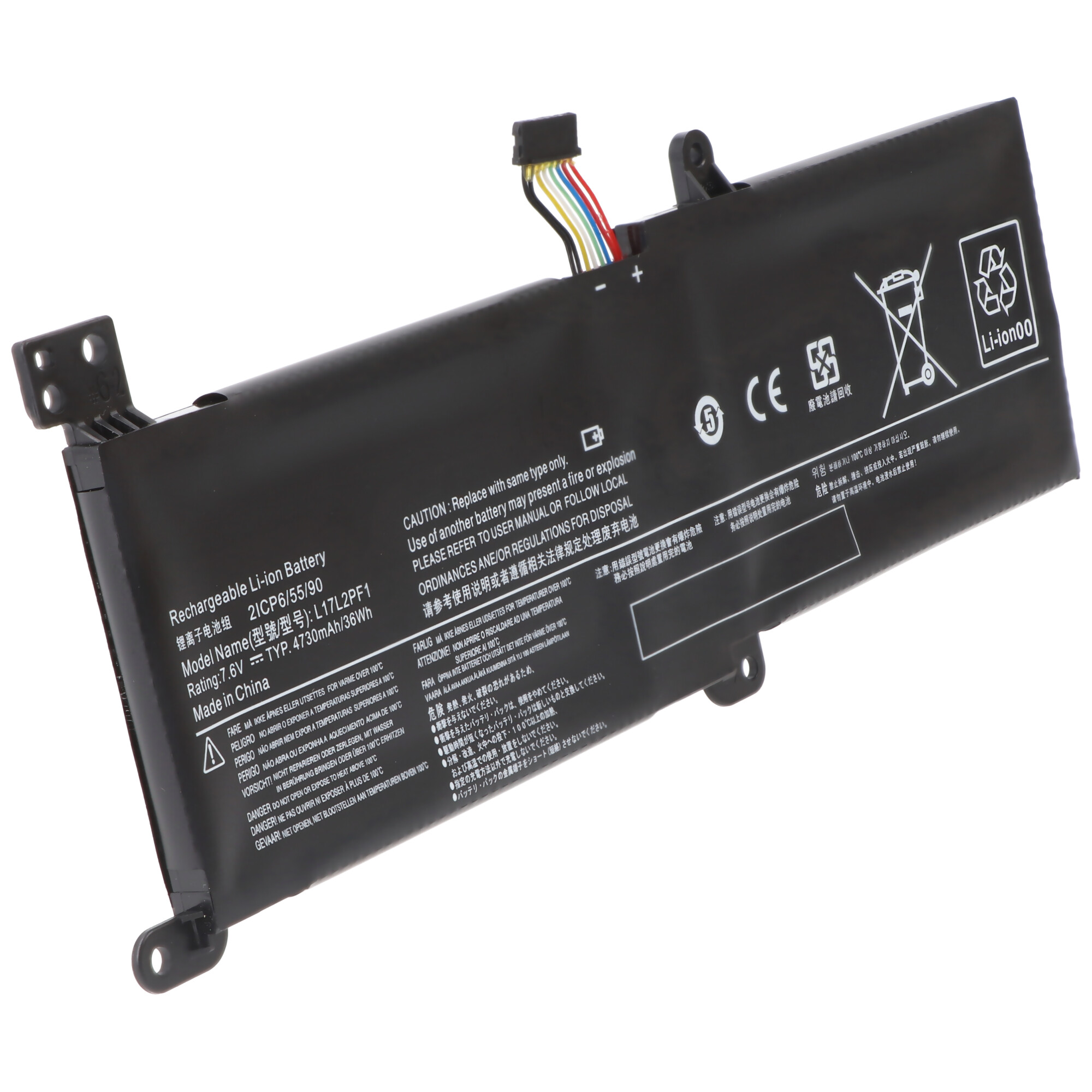 Akku passend für Lenovo IdeaPad 320, 520, Li-Polymer, 7,6V, 4730mAh, 36Wh