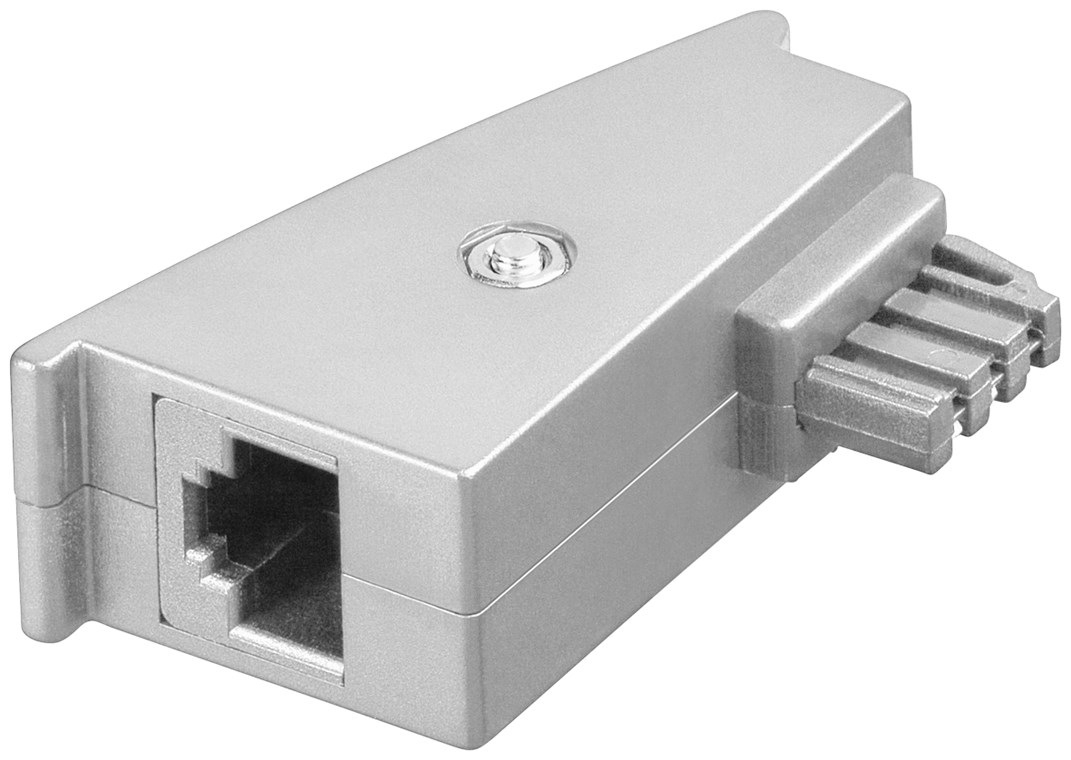 Goobay TAE Telefon Adapter Stecker - TAE-F-Stecker (PIN 1/2) > RJ45-Buchse (8P2C) (PIN 4/5)