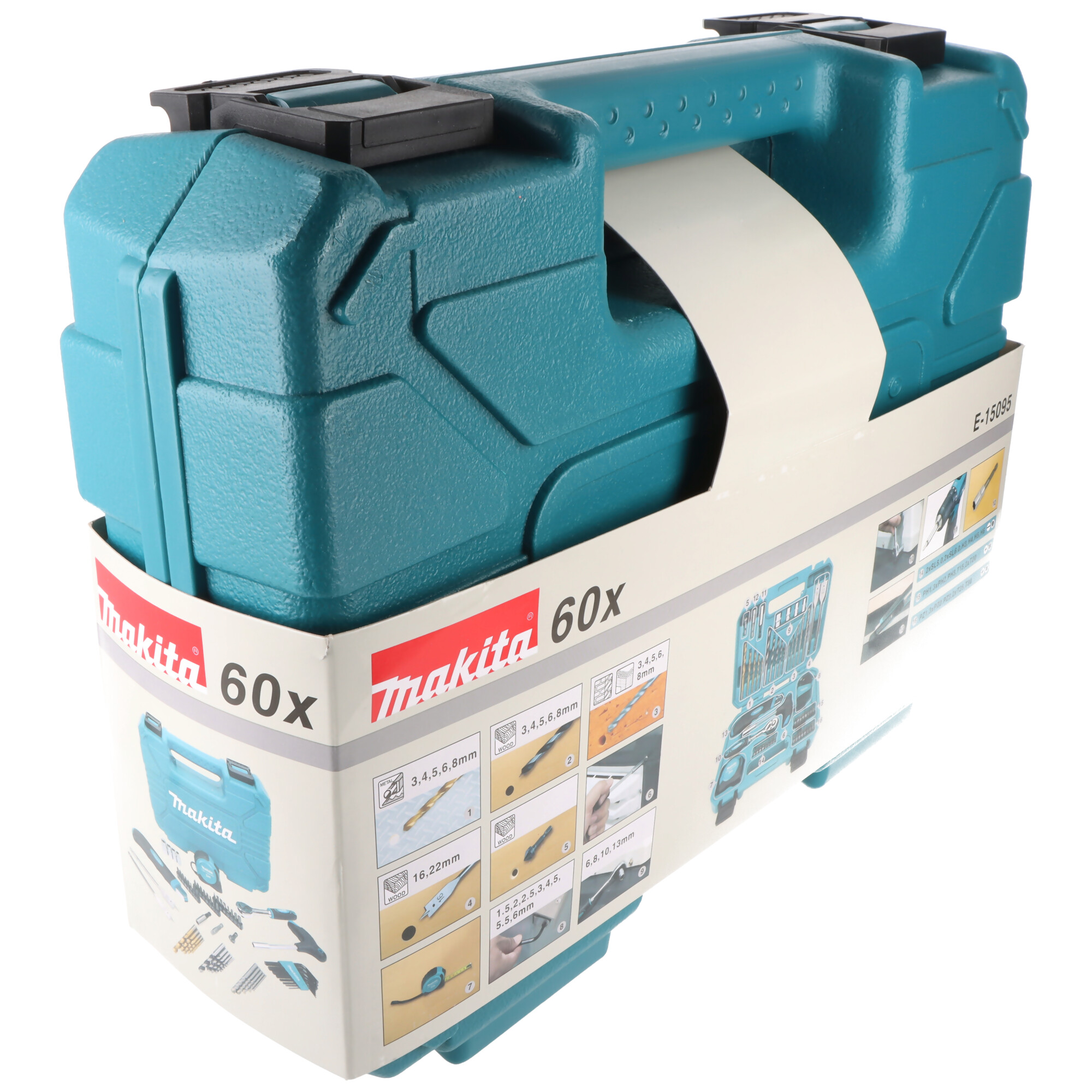 Makita E-15095 Werkzeugset 60-teilig im Koffer, ideal für Montage, Heim & Werkstatt