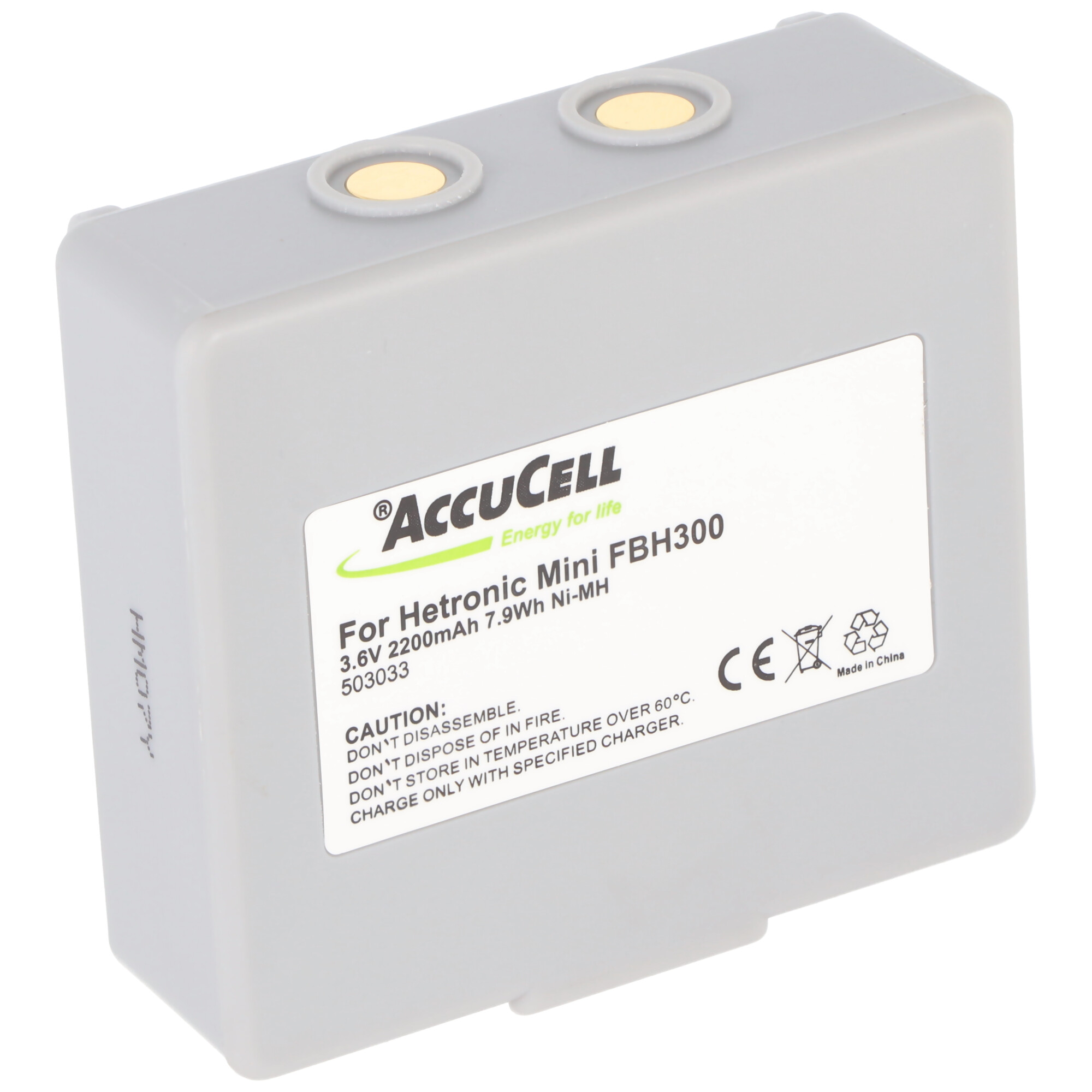 Akku passend für Hetronic Mini FBH300, NiMH, 3,6V, 2200mAh, 7,9Wh