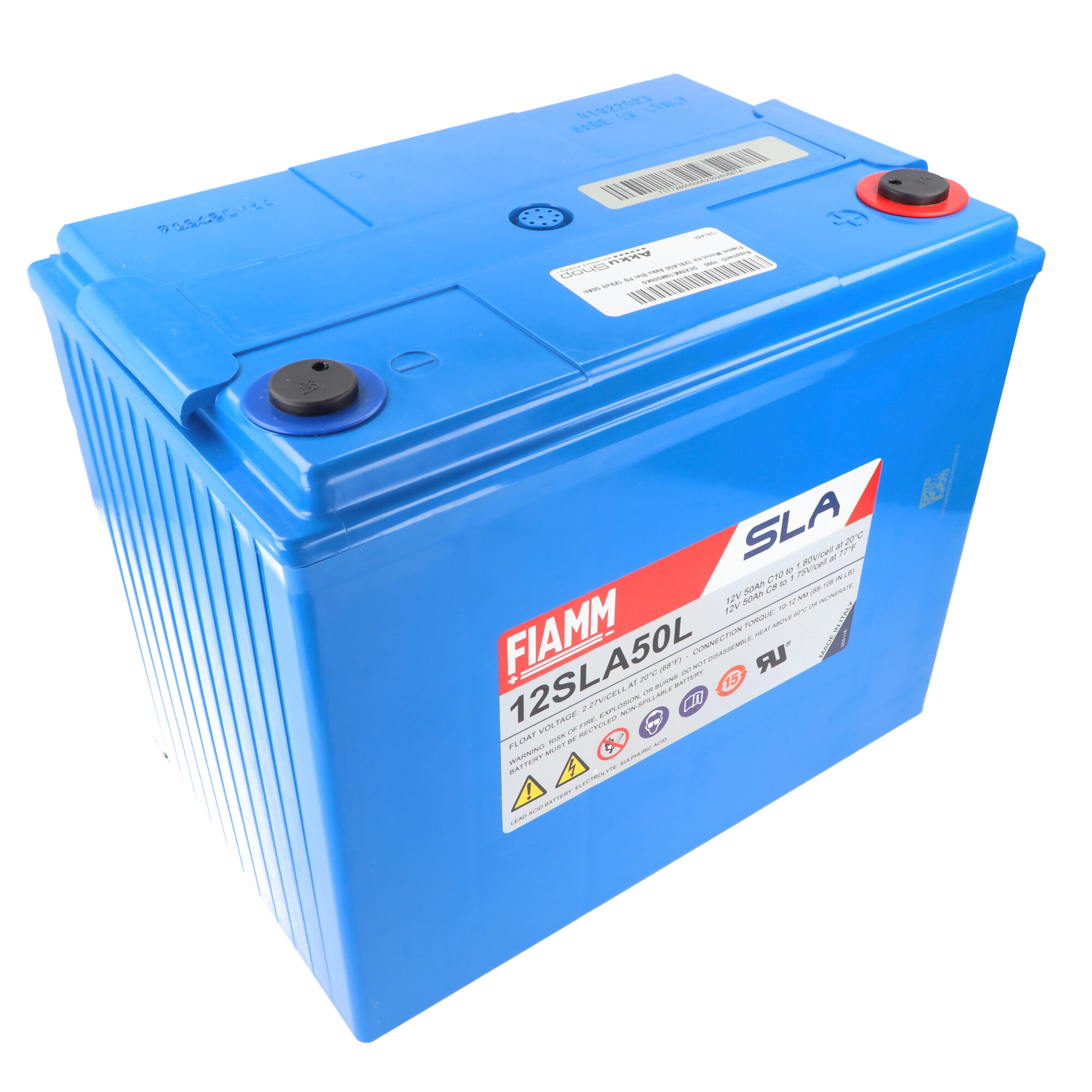 Fiamm Monolite 12SLA50 12V 50Ah (10hr) Bleiakku AGM Blei Gel Akku