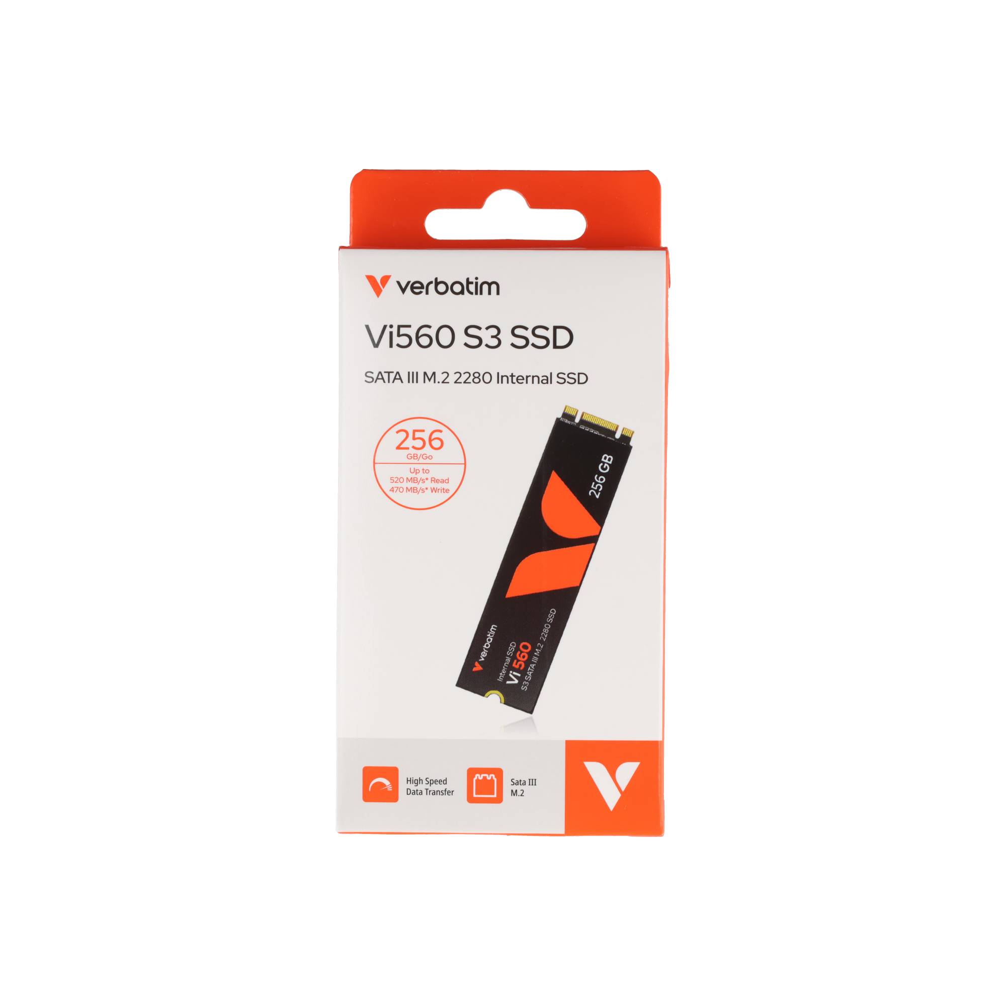 Verbatim SSD 256GB, SATA-III, M.2 2280 Vi560 S3, (R) 560MB/s, (W) 460MB/s, Retail