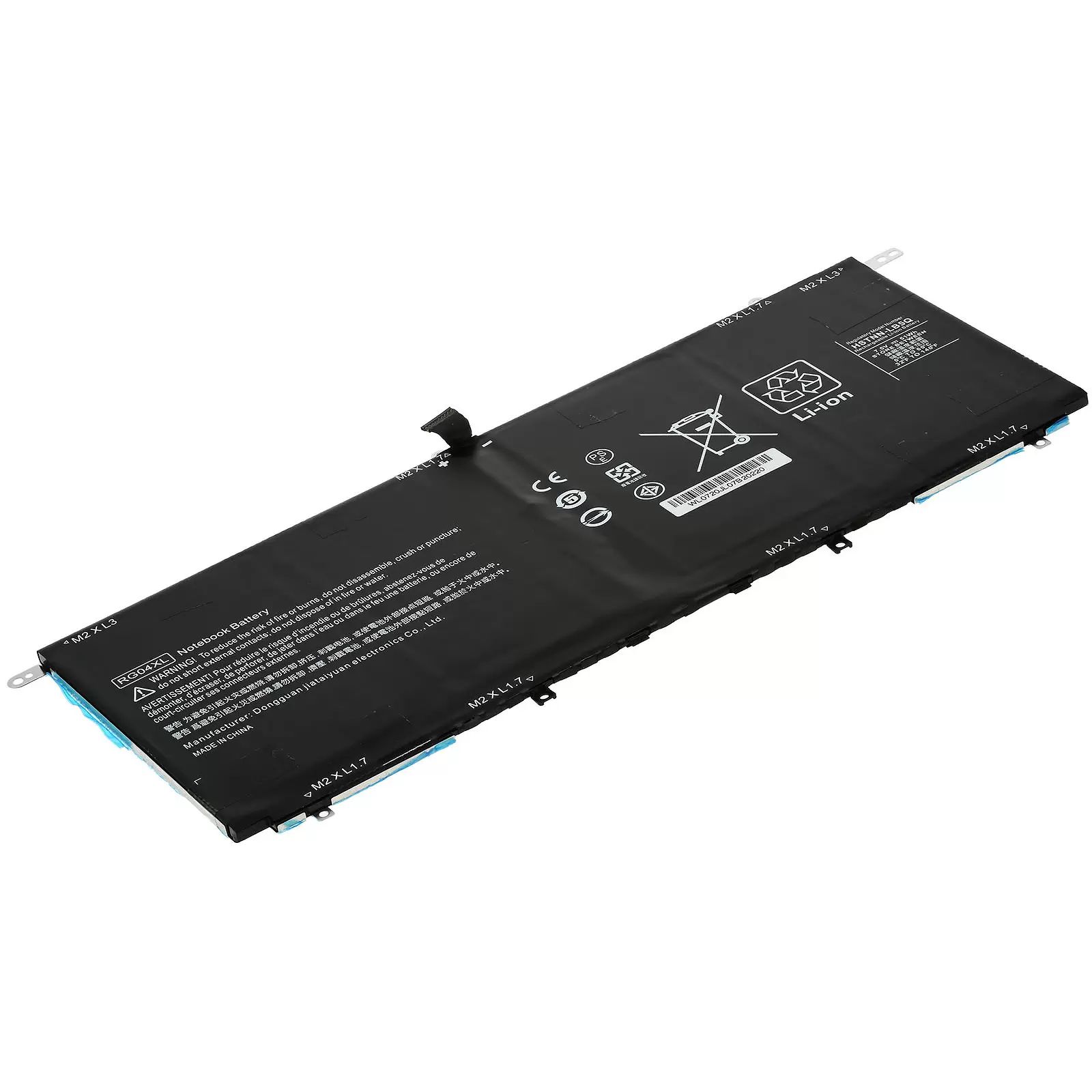 Akku passend für Laptop HP Spectre 13-3000, 13t-3000, Typ RG04XL u.a. - 7,4V - 6900 mAh