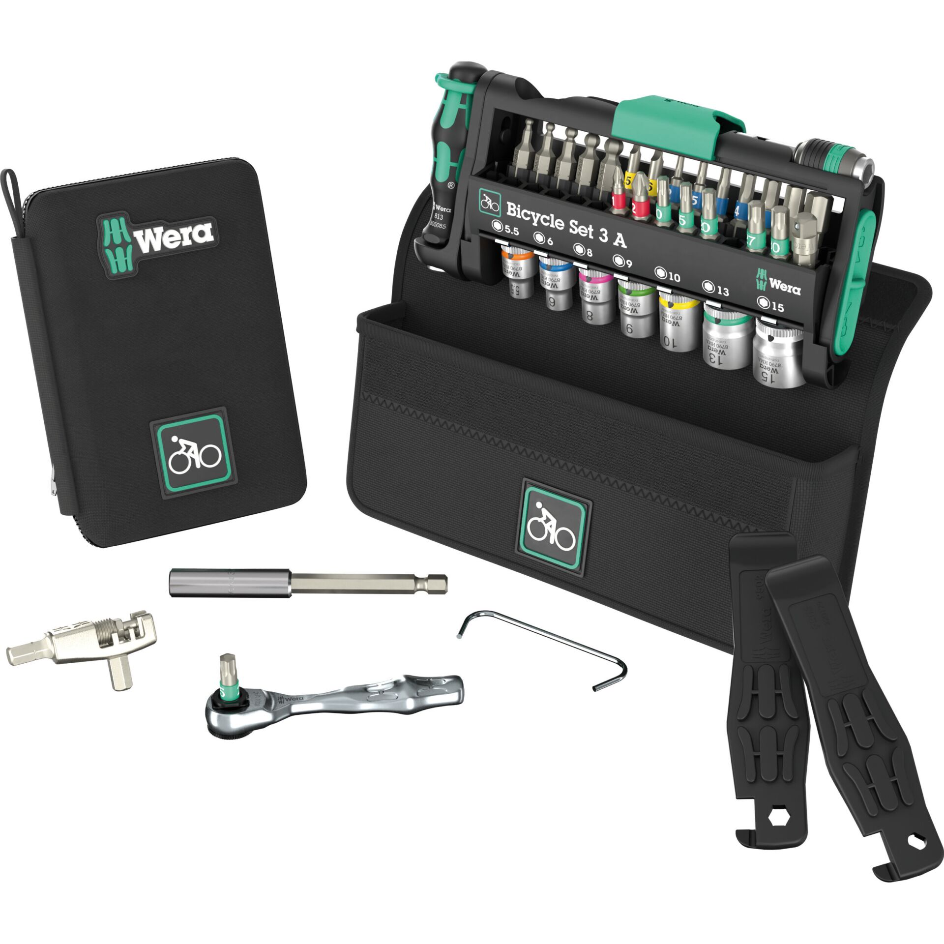 Wera Bicycle Set 3 A Fahrradwerkzeug-Set, 40-teilig, für Fahrräder und E-Bikes