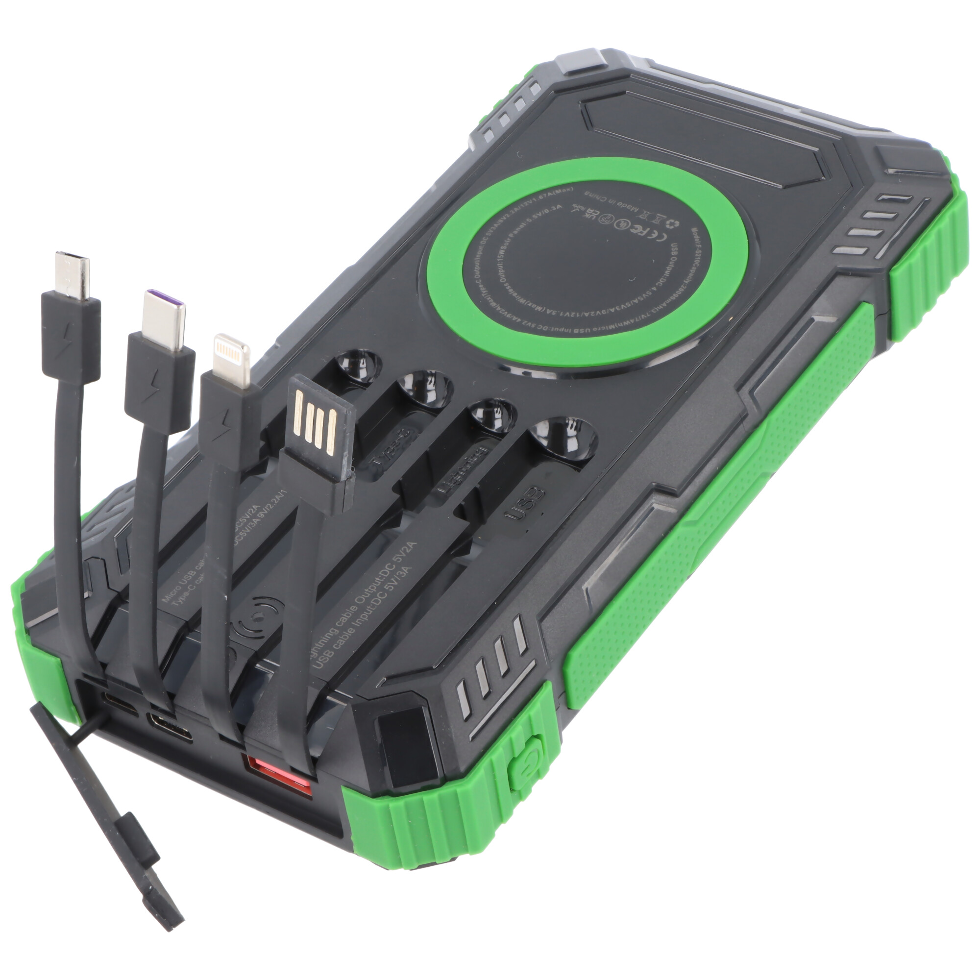 Powerbank Outdoor, Li-ion, 20.000mAh, Fast Charge, green