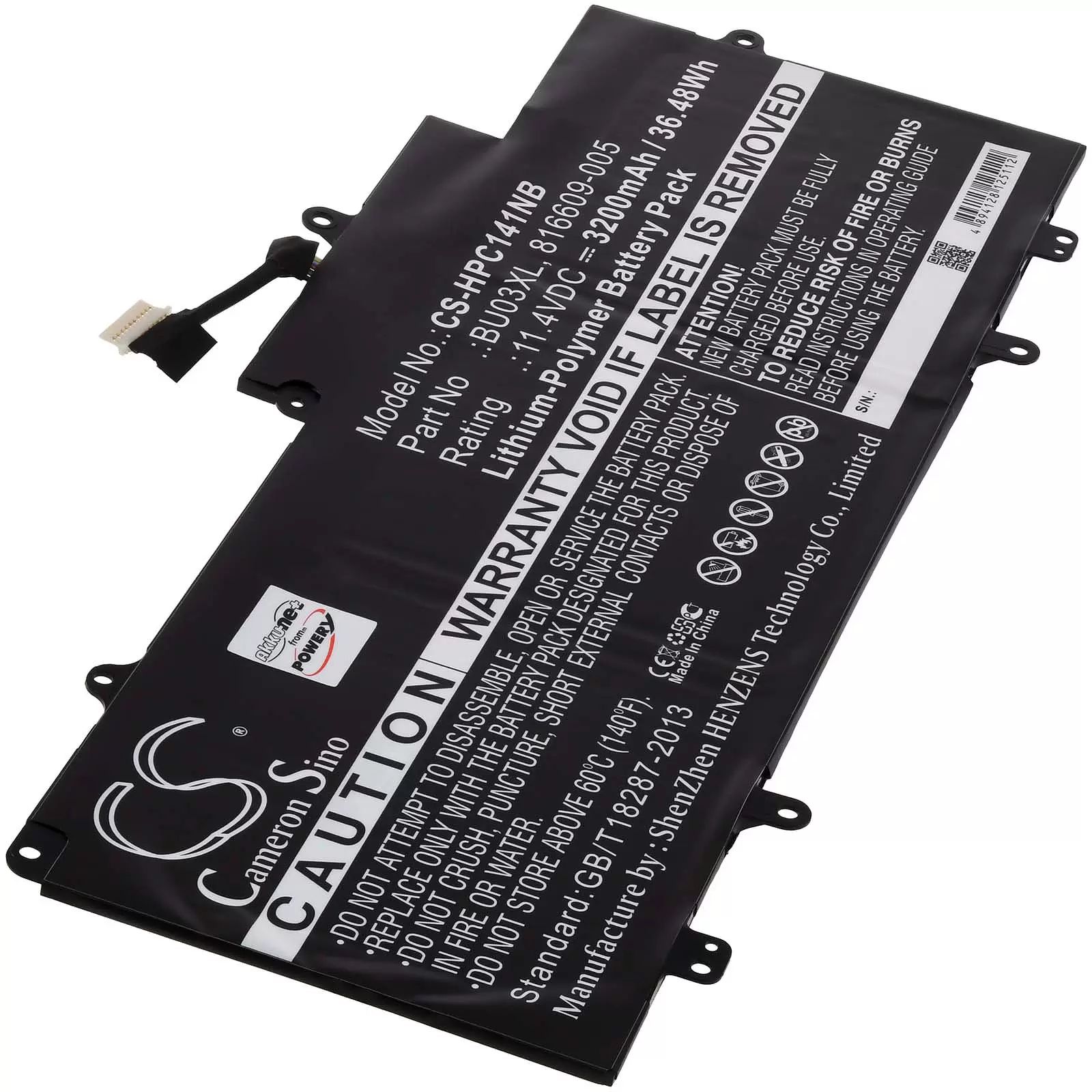Akku für Laptop HP Chromebook 14 G4 / Typ 816609-005 - 11,4V - 3200 mAh