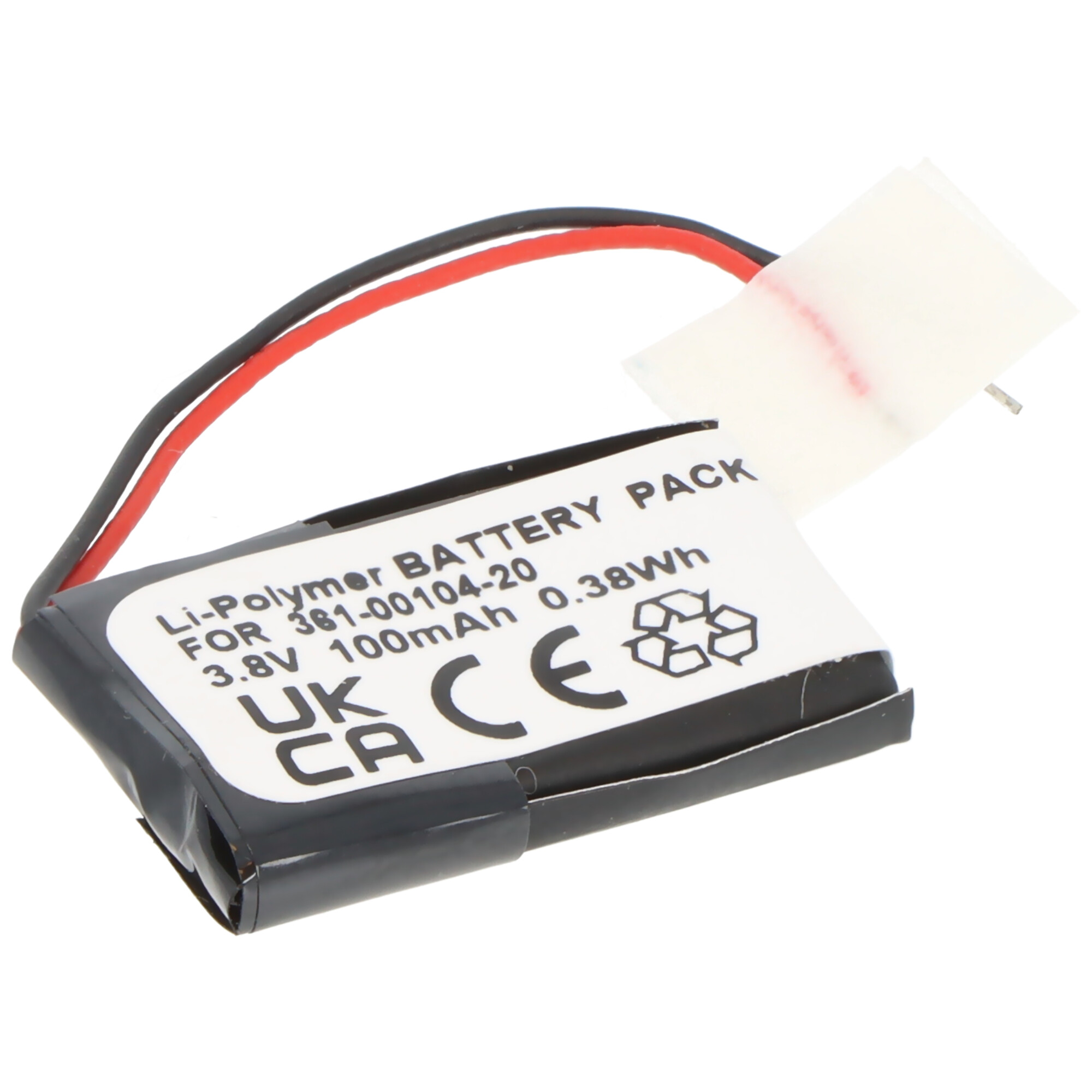 Akku passend für Garmin Forerunner 45, Li-Polymer, 3,8V, 100mAh, 0,38Wh