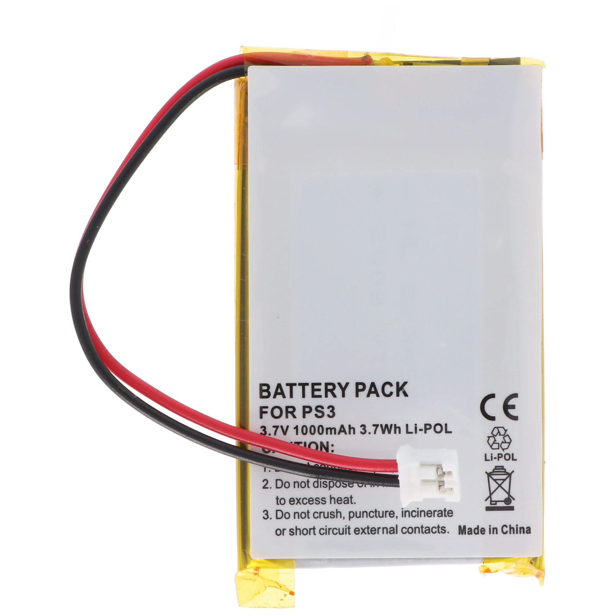 Akku passend für Sony PS3 SIXAXIS Wireless-Controller Akku LIS1359, LIP1359, 3,7 Volt, 1000mAh